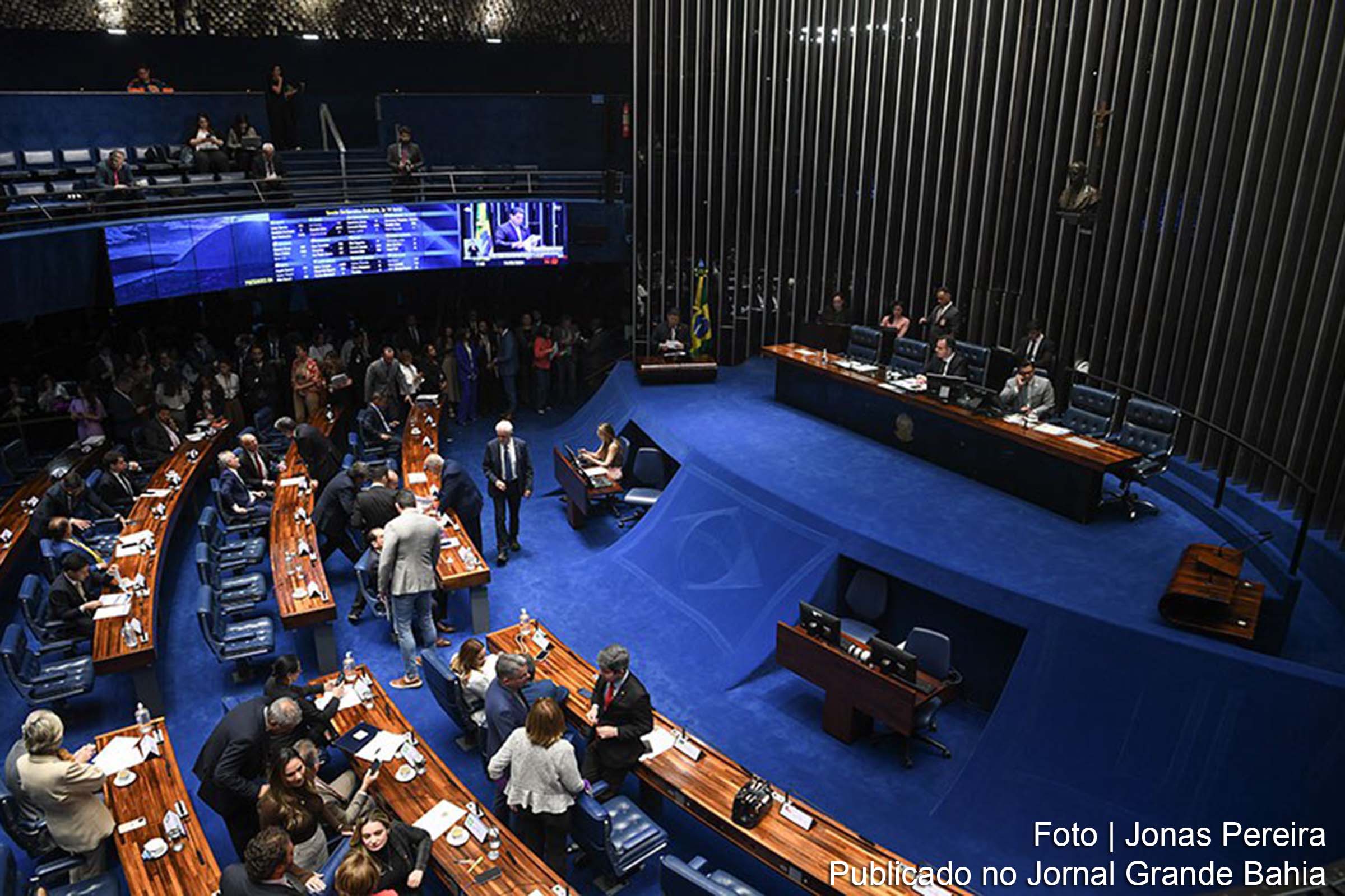 Plenário do Senado durante a votação da PEC 26/2022, que estabelece regras para a eleição dos órgãos diretivos dos tribunais de Justiça estaduais.