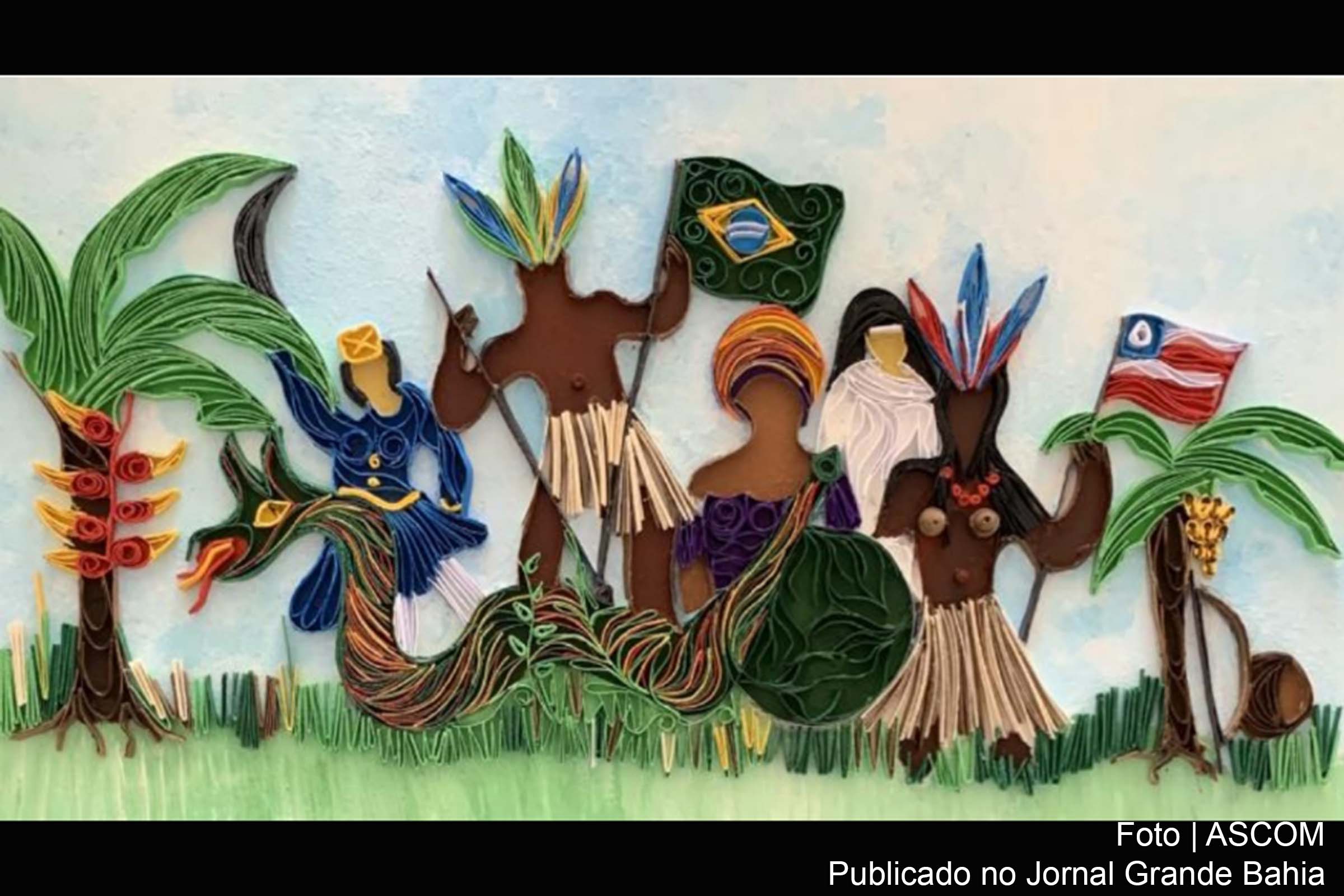 A artista baiana Anatê apresenta sua obra “Independência do Brasil na Bahia” na exposição "DIÁLOGOS COM O MUSEU", realizada no Ateliê Casarão em São Paulo.