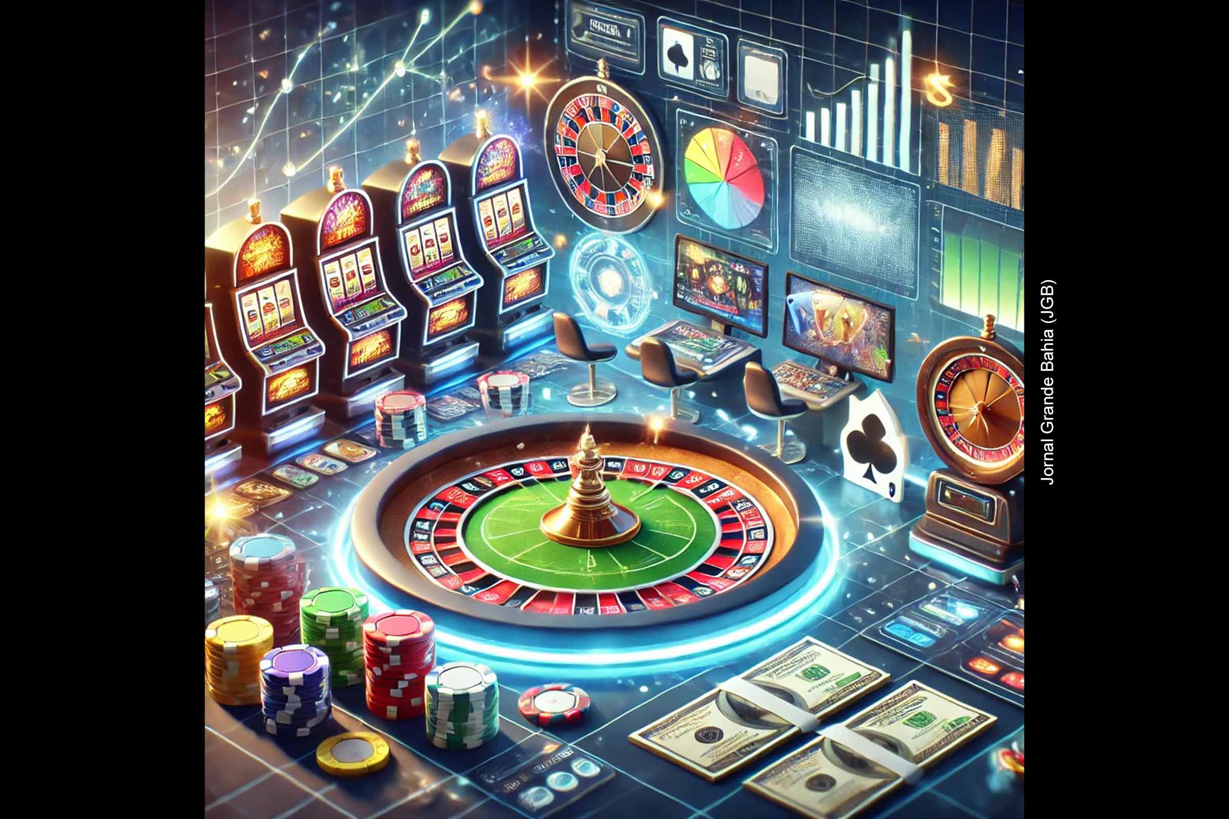 Plataforma de cassino online, setor responsável por R$ 68 bilhões em apostas entre junho de 2023 e junho de 2024.