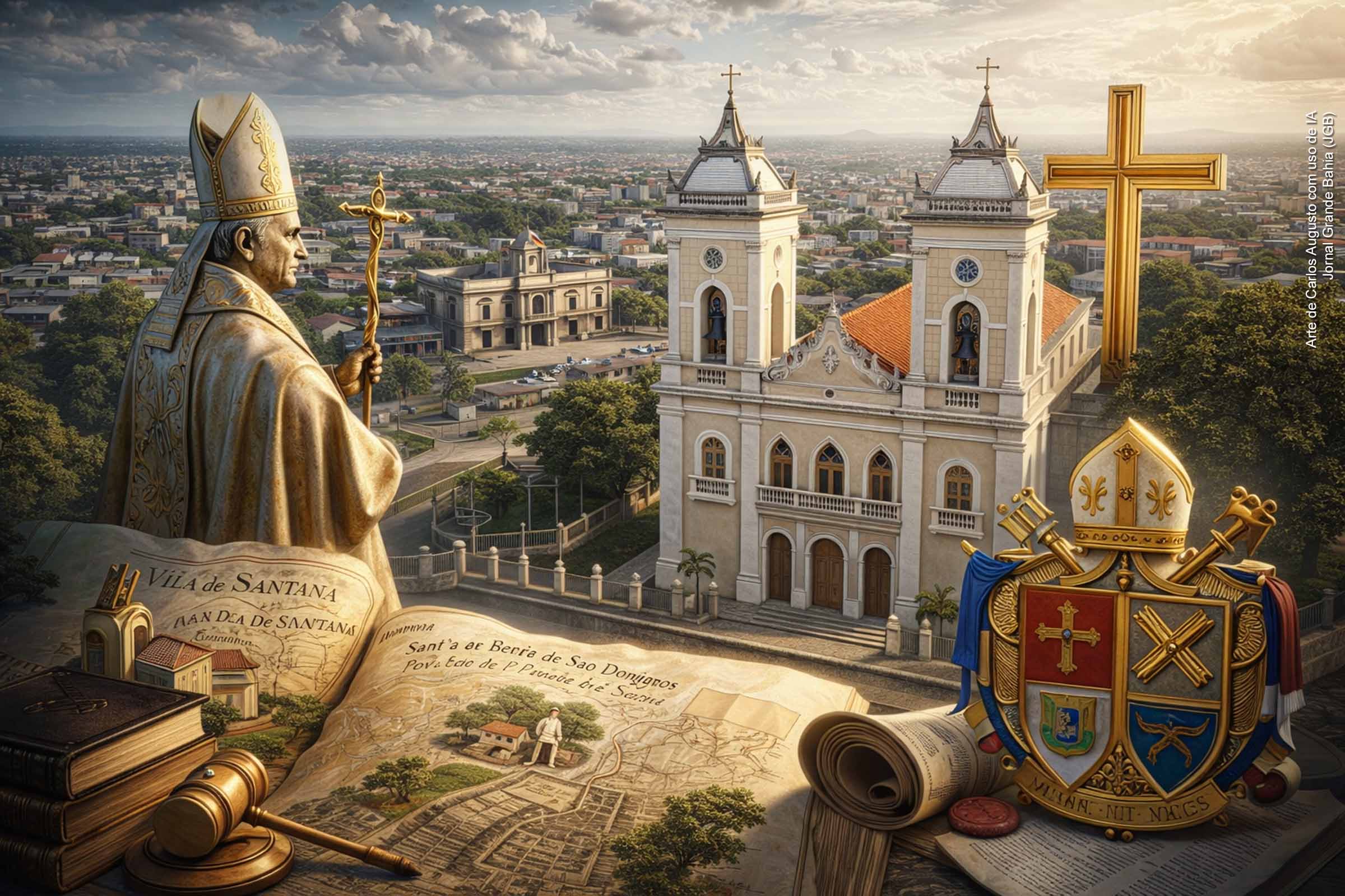 Catedral Metropolitana de Santana, em Feira de Santana, marco religioso e institucional do município, consolidada como sede arquidiocesana em 2002.
