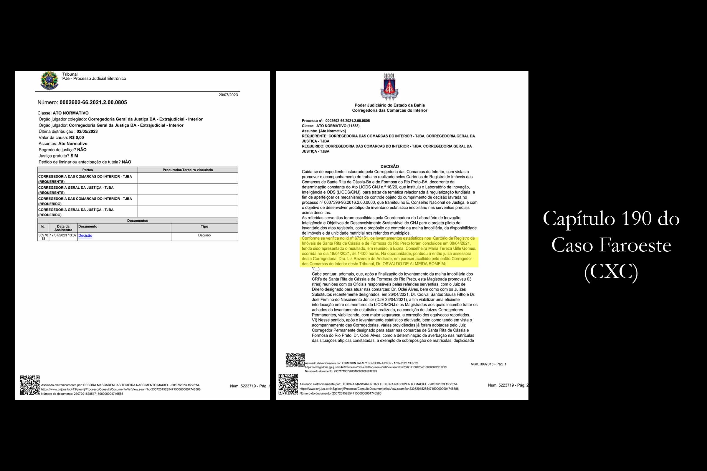 Decisão da Corregedoria do TJBA revela existência de documento supostamente desaparecido dos arquivos do CNJ
