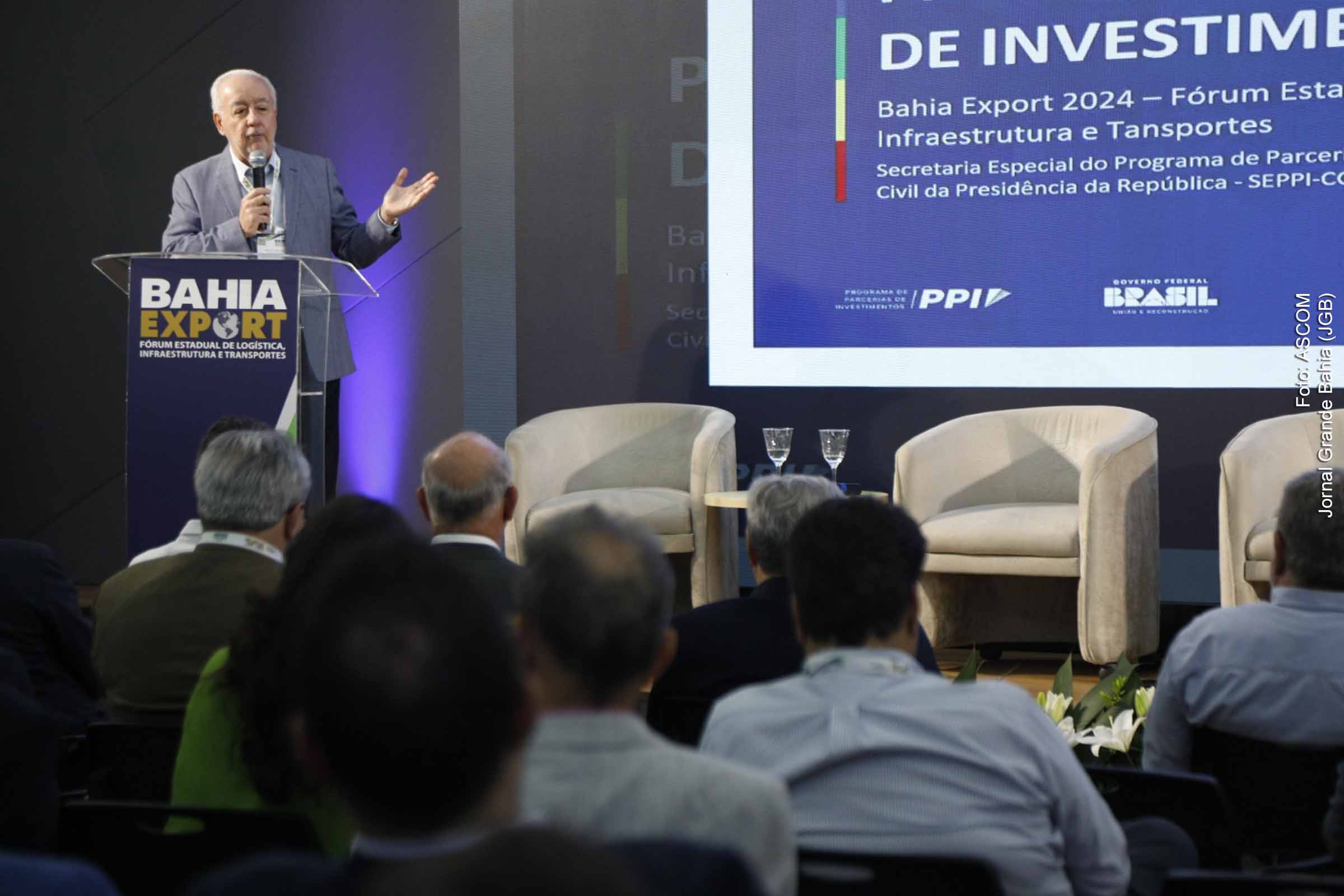 Marcus Cavalcanti, secretário do PPI, encerra o Bahia Export 2024 destacando avanços em investimentos de infraestrutura e logística no estado da Bahia.