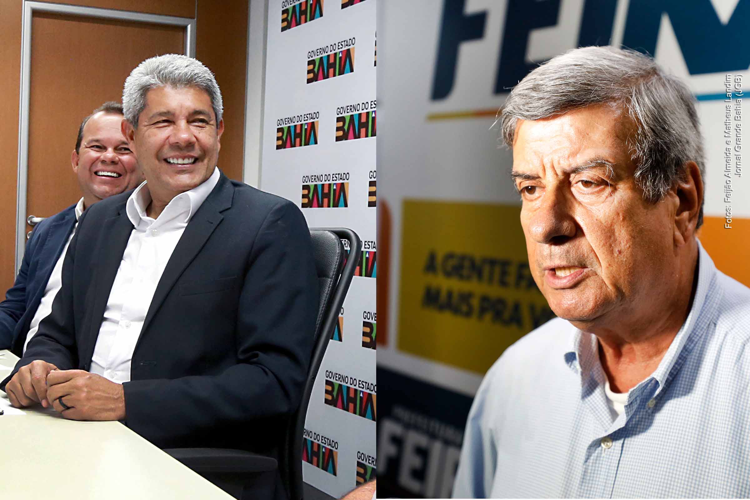 Governador Jerônimo Rodrigues e prefeito Colbert Martins Filho discutem questões municipais e estaduais em entrevista ao vivo durante programa de rádio em Feira de Santana