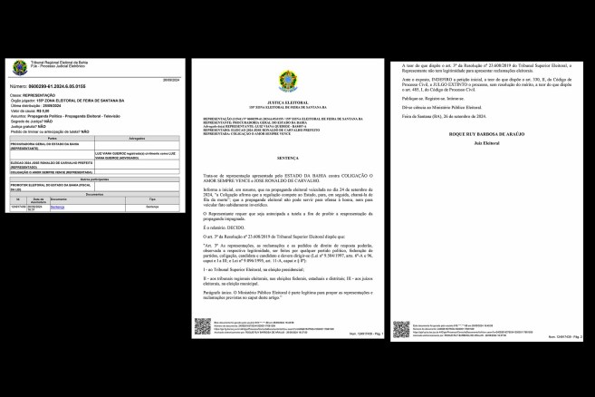 Decisão da 156ª Zona Eleitoral restringe divulgação de perguntas em pesquisa eleitoral após acusações de falhas metodológicas e parcialidade; campanhas de Zé Neto e José Ronaldo rebatem-se mutuamente.