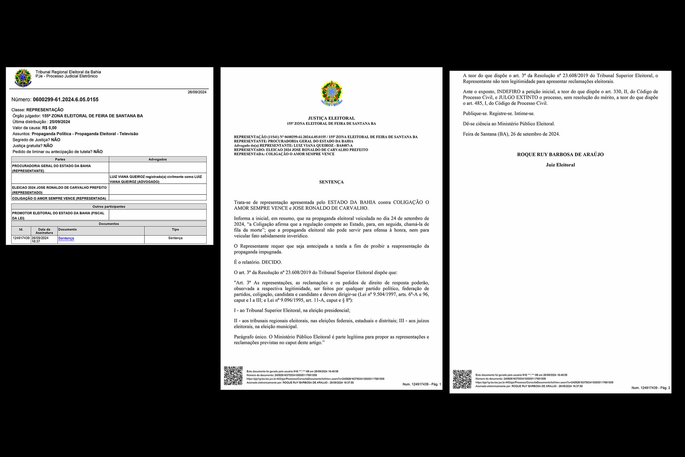 Justiça Eleitoral suspende parcialmente divulgação de pesquisa do Instituto Economic em Feira de Santana