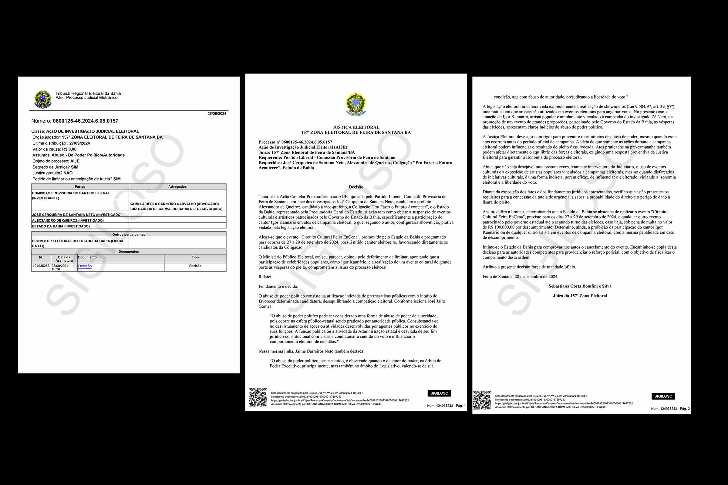 Justiça suspende Circuito Cultural Feira de Santana EnCena após ação de partido coligado a José Ronaldo; Medida atinge show de Igor Kannário e outras 40 atrações