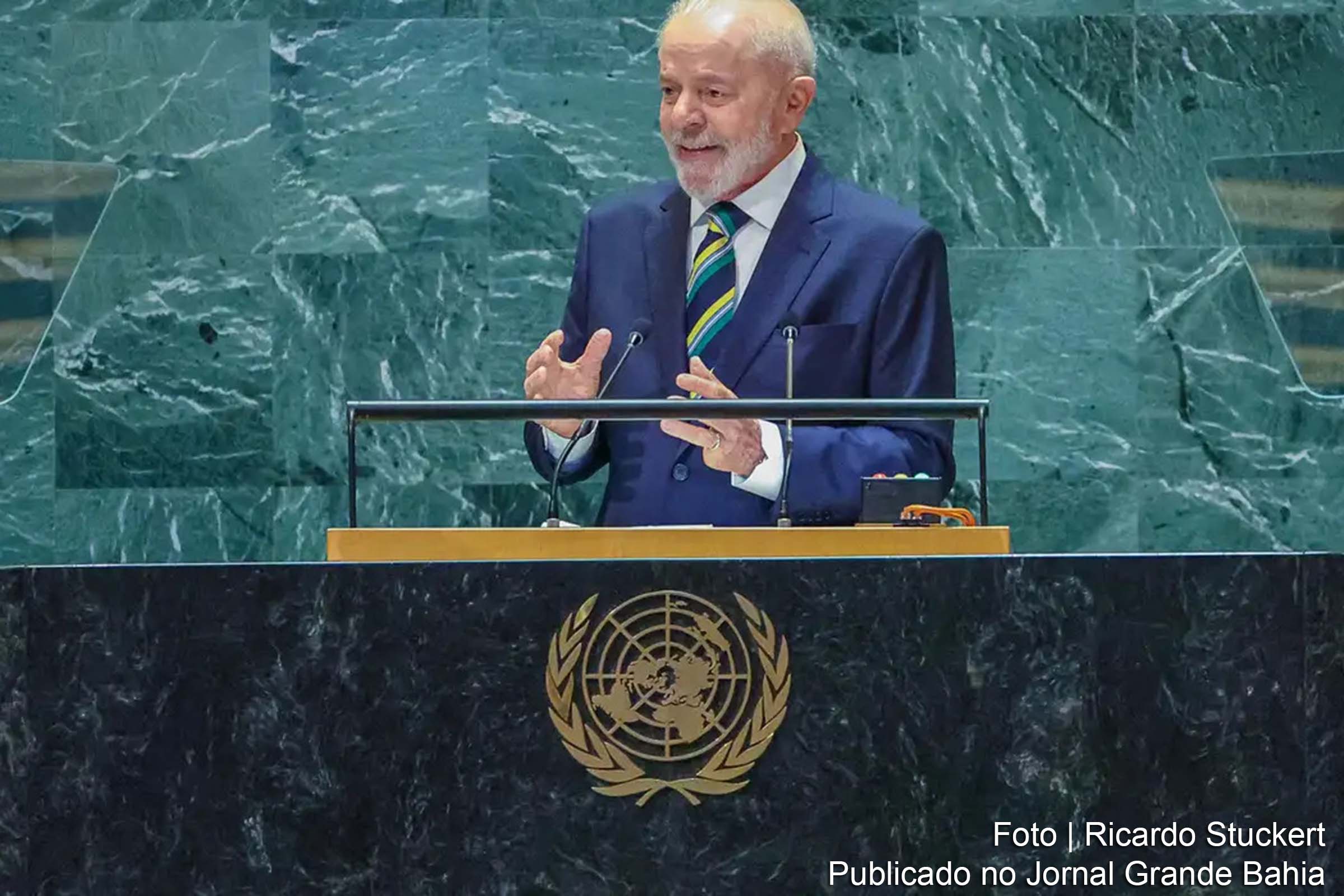 O presidente Lula discursa na abertura da Assembleia Geral da ONU, destacando a importância da democracia e da inclusão global.