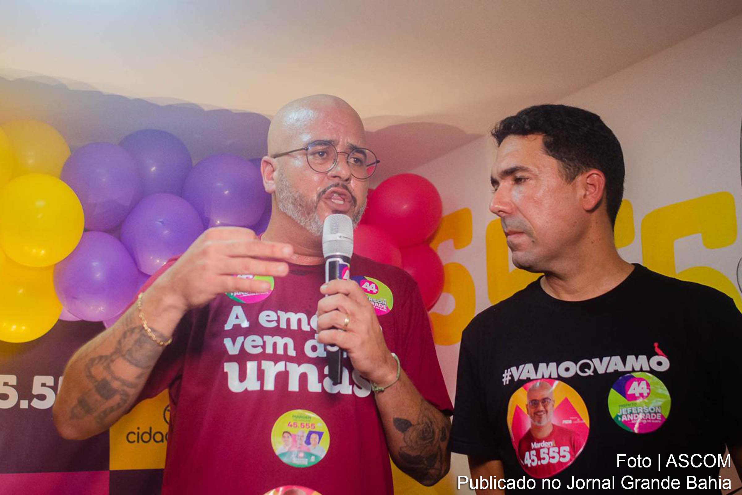 Marden Lessa, vereador e ex-presidente da Câmara de Madre de Deus, durante a inauguração de seu comitê de campanha para as eleições de 2024.