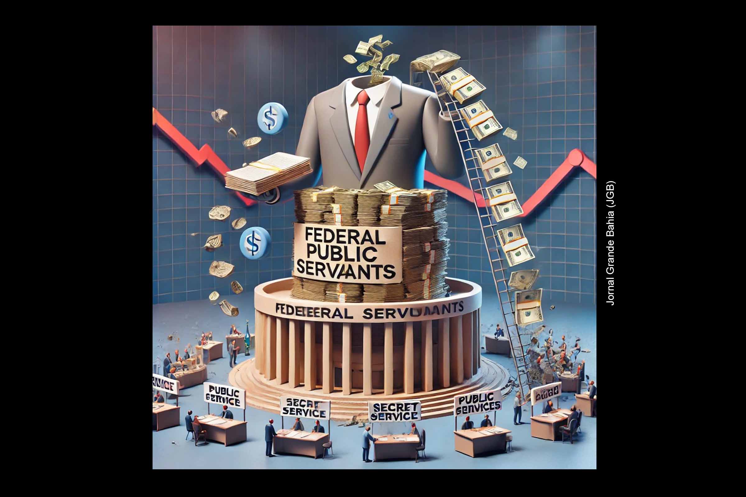 O governo enfrenta desafios com o aumento do funcionalismo público e a corrupção, comprometendo serviços essenciais e a gestão financeira do país.