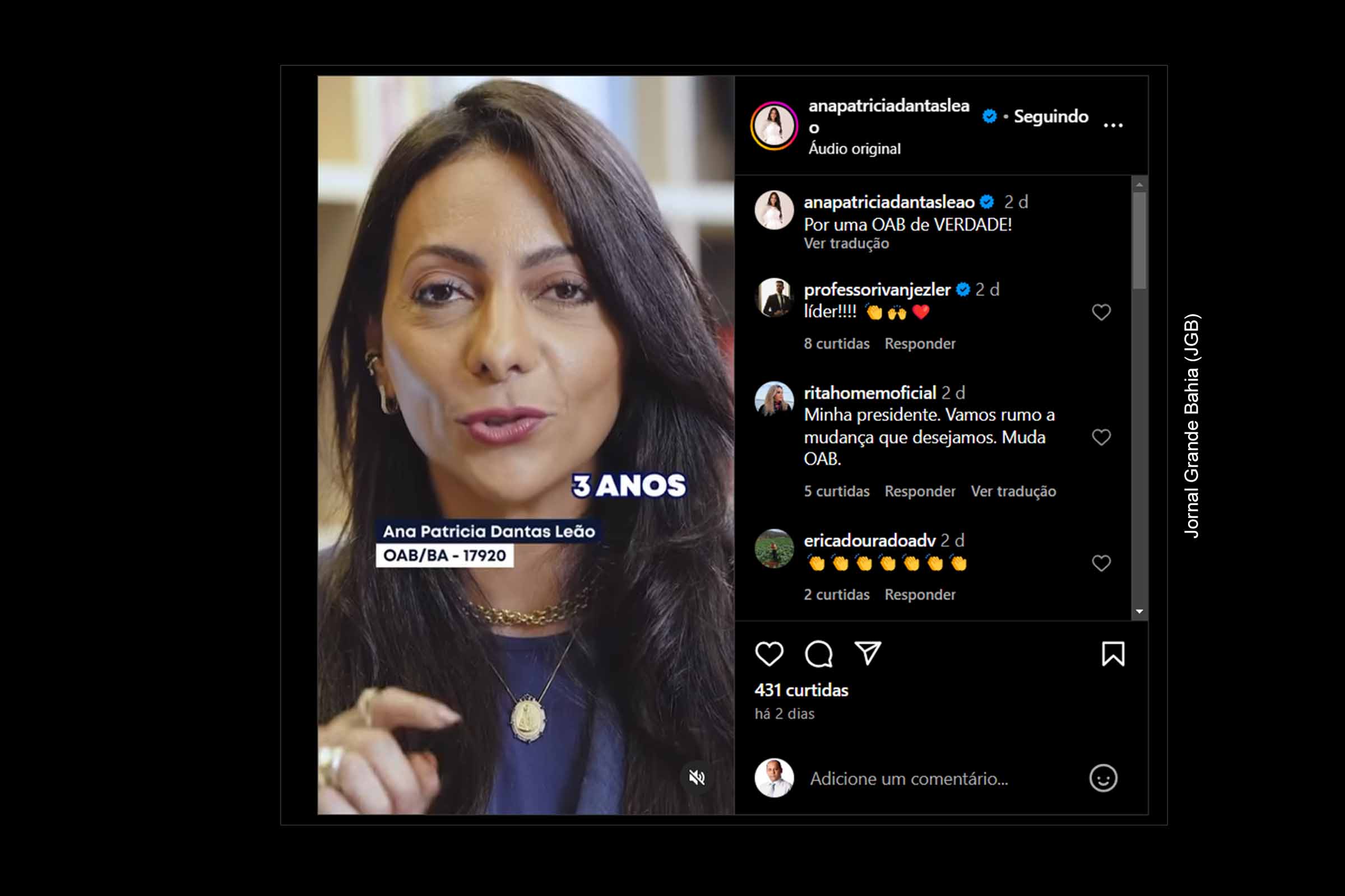 Ana Patrícia Leão critica atual gestão e apresenta propostas para transformar a OAB Bahia; Advogada é pré-candidata a presidente