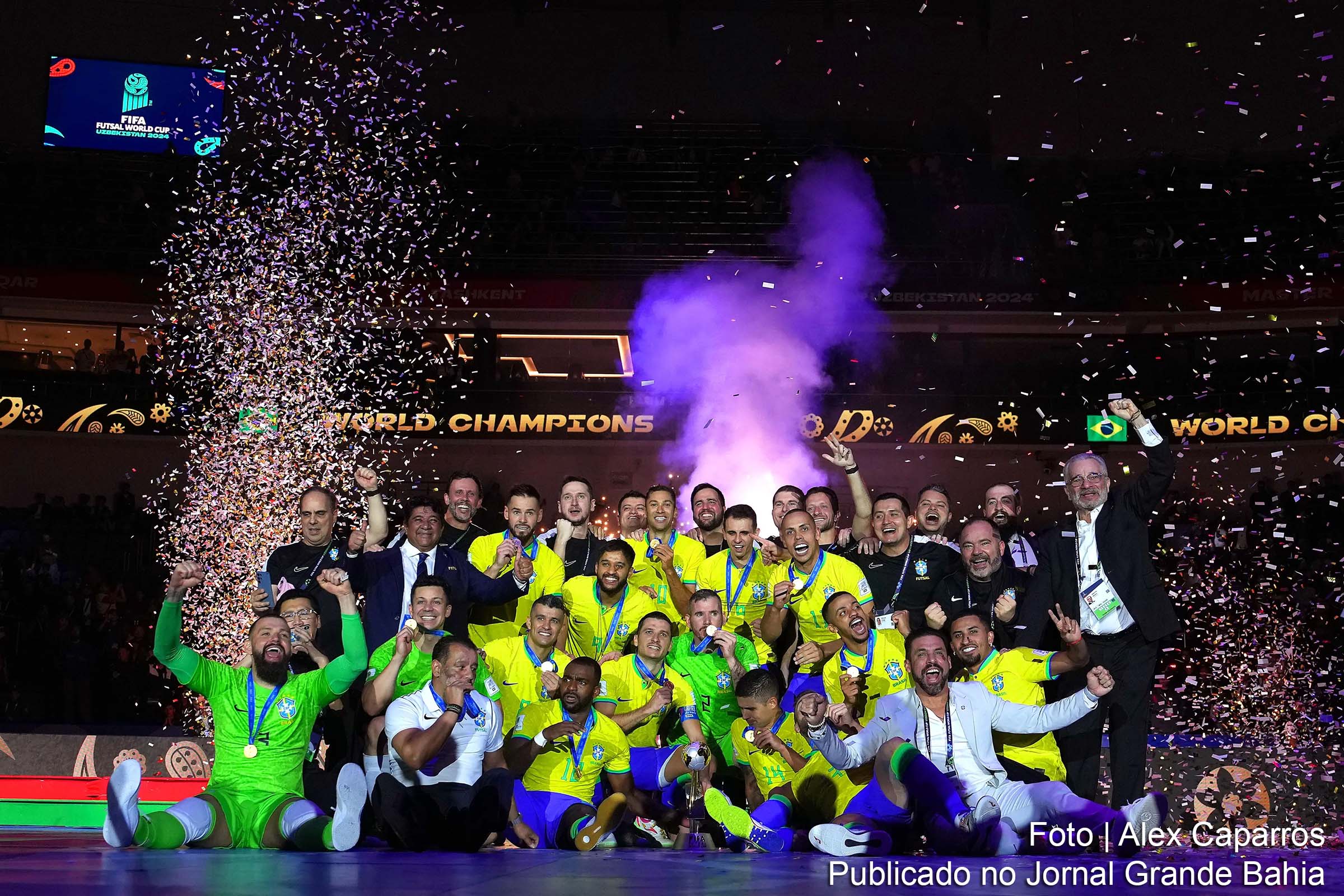 Seleção Brasileira de Futsal conquistou o hexacampeonato da Copa do Mundo ao vencer a Argentina por 2 a 1 em Tashkent, Uzbequistão.