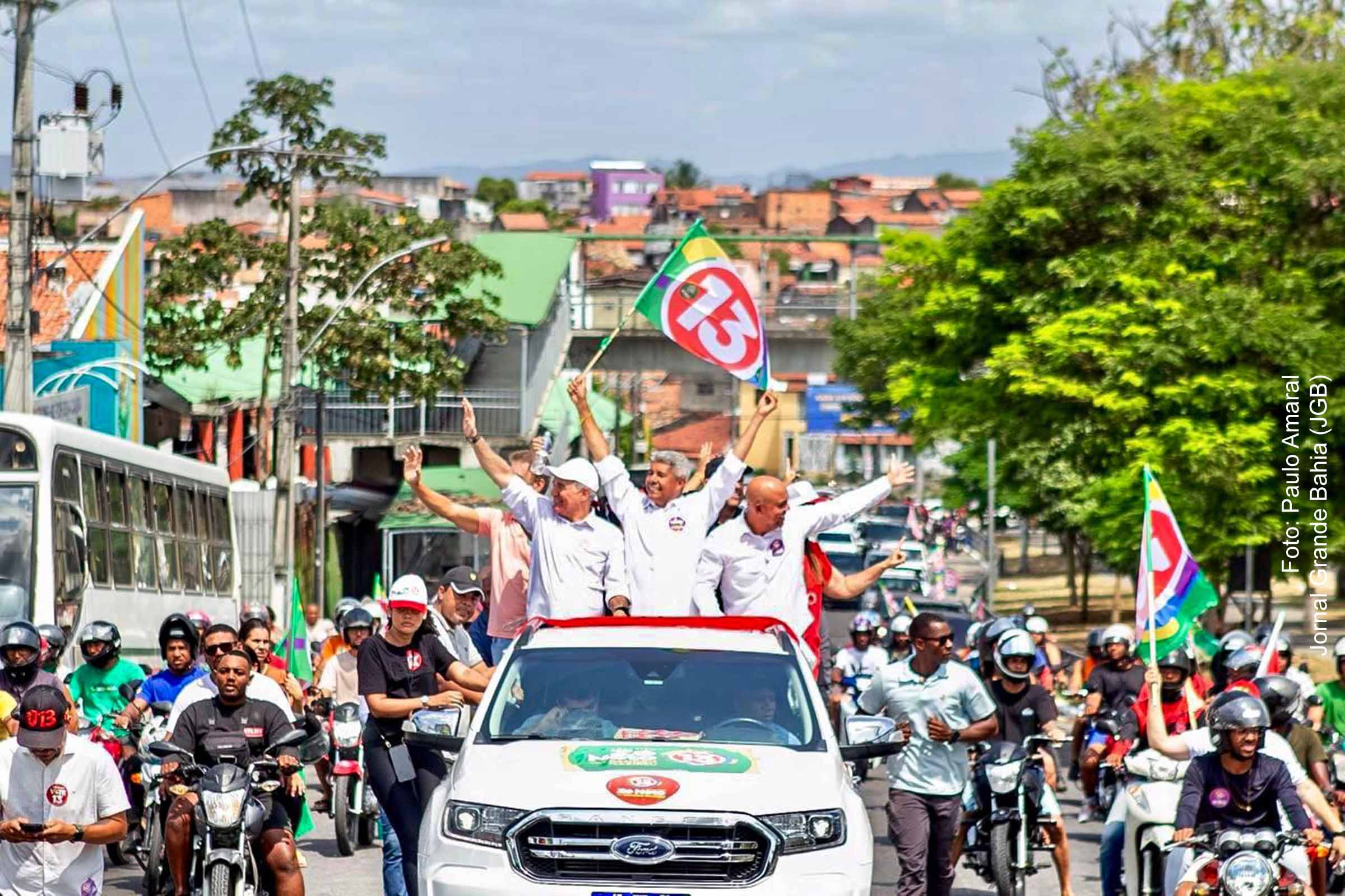 Candidato Zé Neto realiza carreata em Feira de Santana com apoio do governador Jerônimo Rodrigues, secretários e parlamentares
