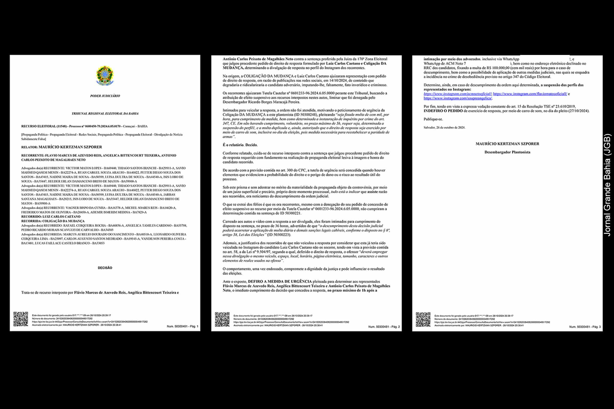 Decisão de desembargador do TRE sugere que conduta delitiva de ACM Neto pode comprometer processo eleitoral em Camaçari, favorecendo Flávio Matos nas Eleições 2024