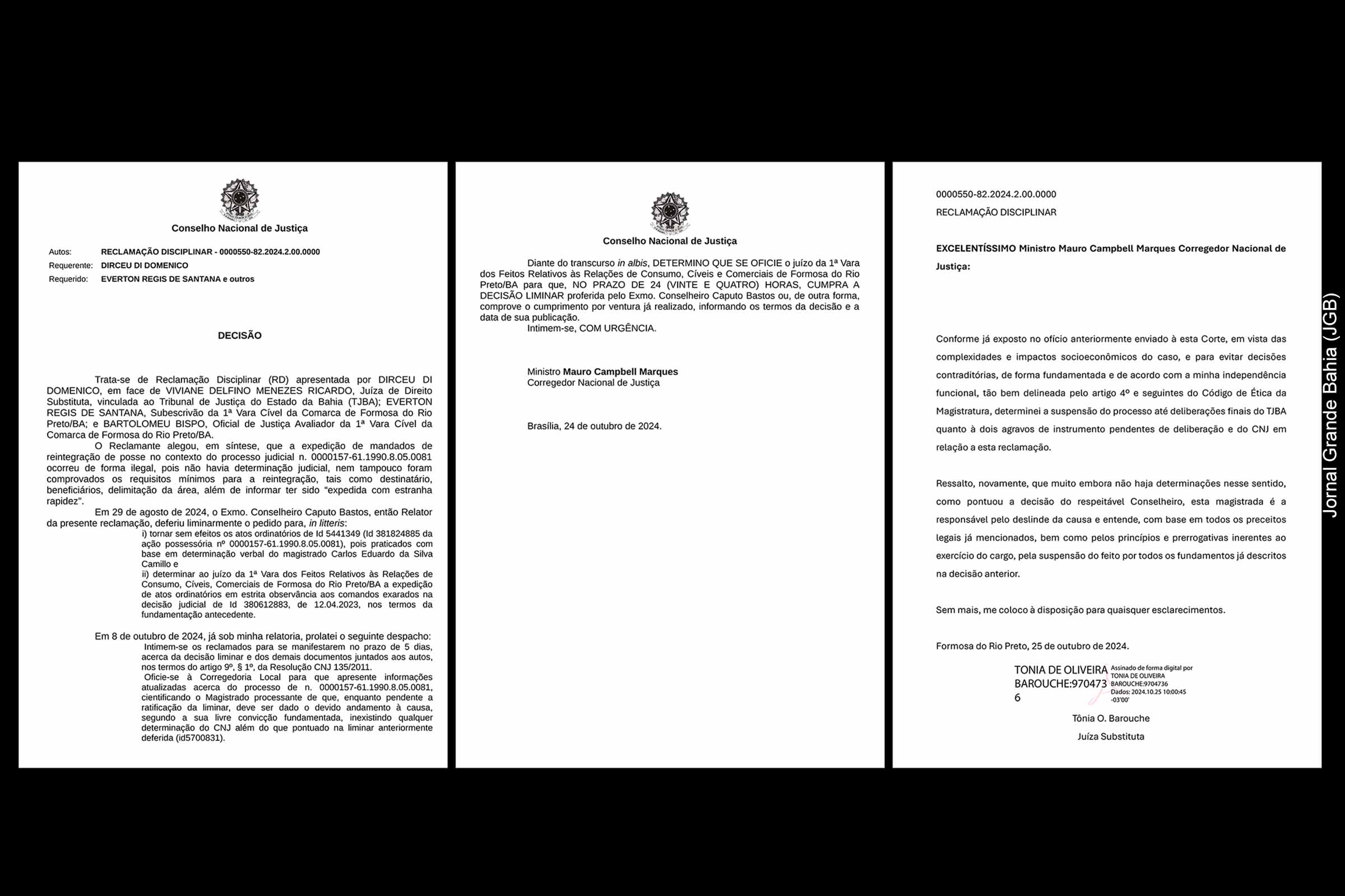 Exclusiva: Juíza de Formosa do Rio Preto justifica independência e não cumpre decisão de conselheiro do CNJ e do corregedor nacional de Justiça do CNJ