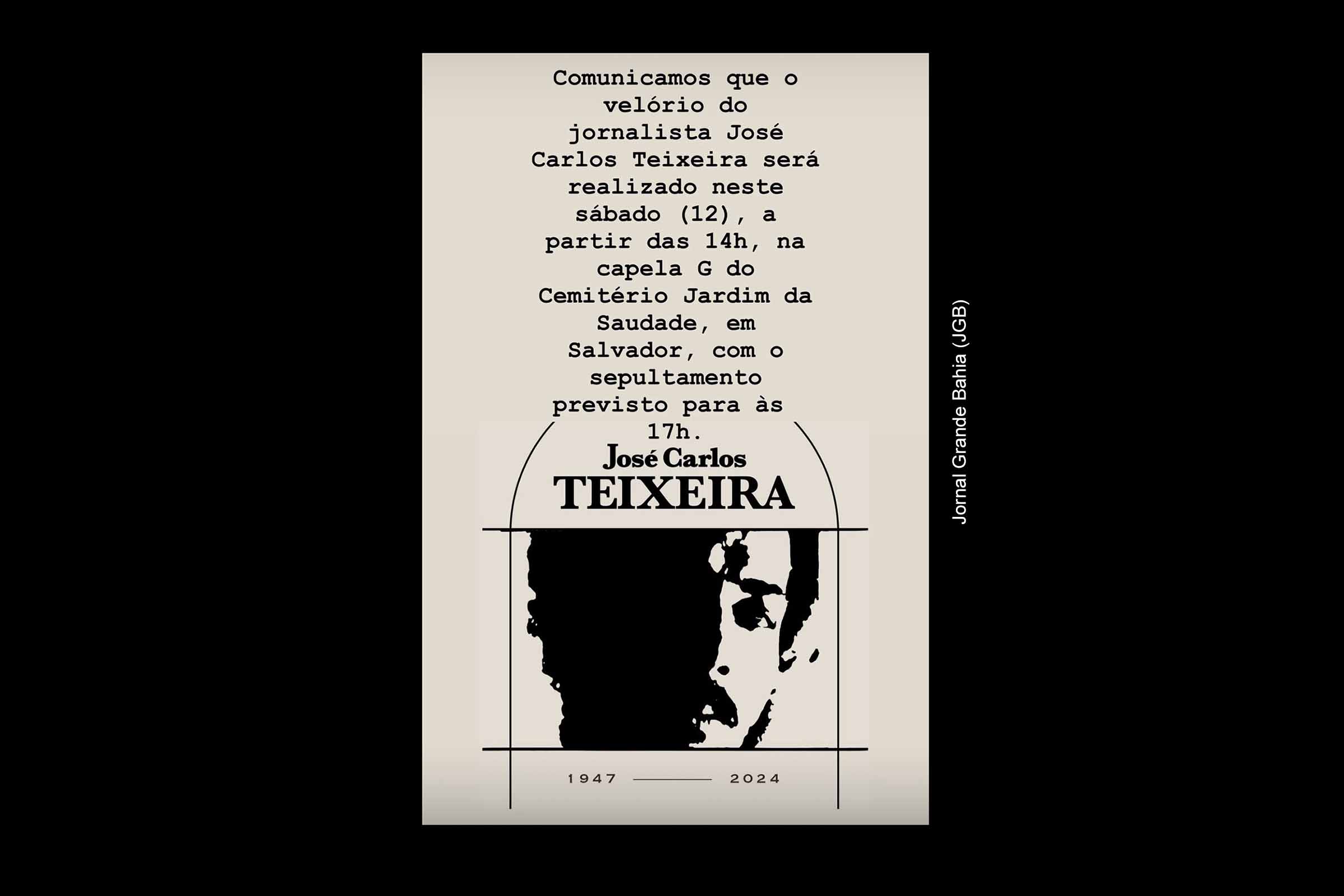 O jornalista José Carlos Teixeira, destacado defensor da verdade e da liberdade de imprensa, faleceu aos 76 anos, deixando um legado inestimável para o jornalismo na Bahia.