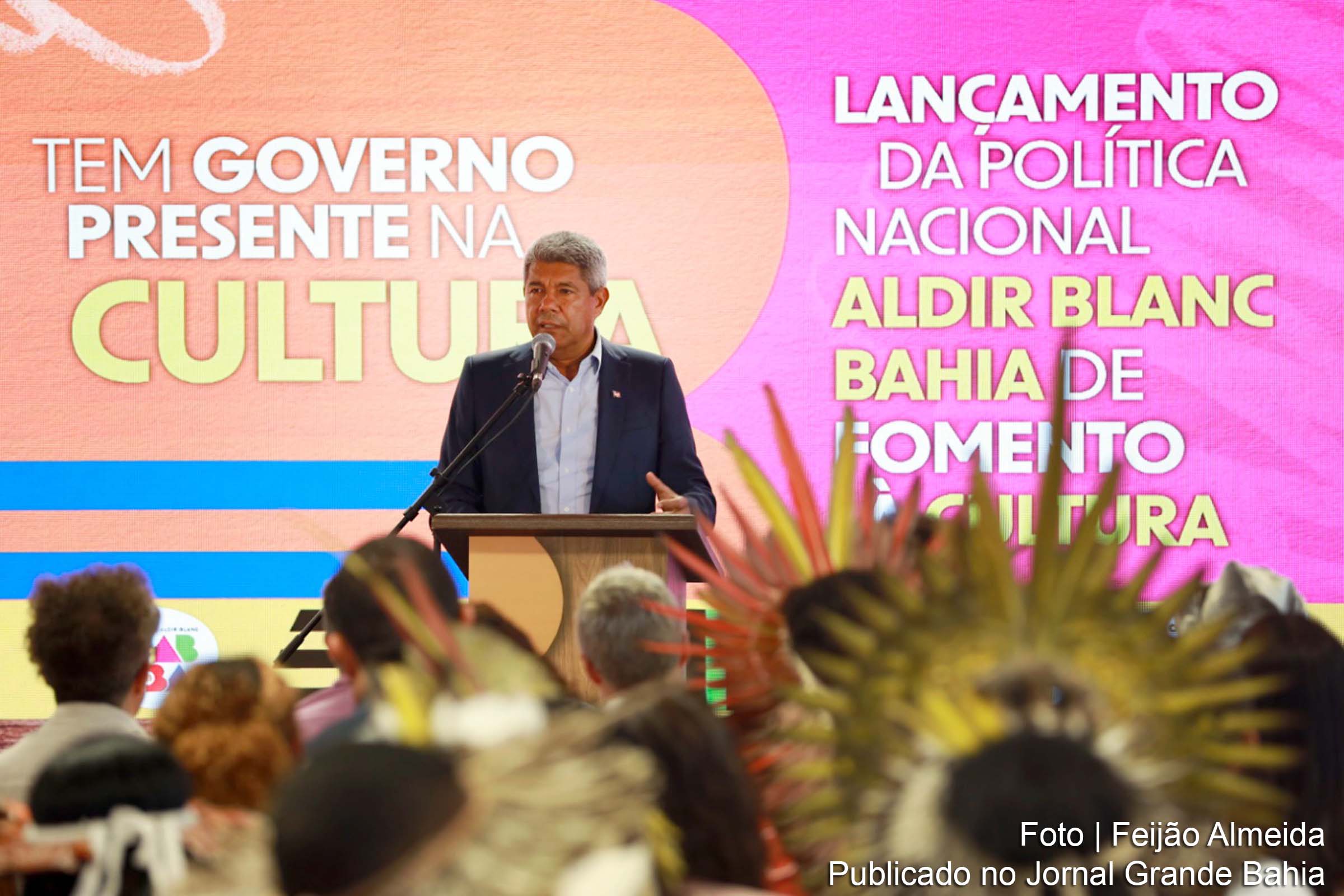 Governador Jerônimo Rodrigues anuncia os editais da Pnab, que destinam R$ 110 milhões para projetos culturais na Bahia.