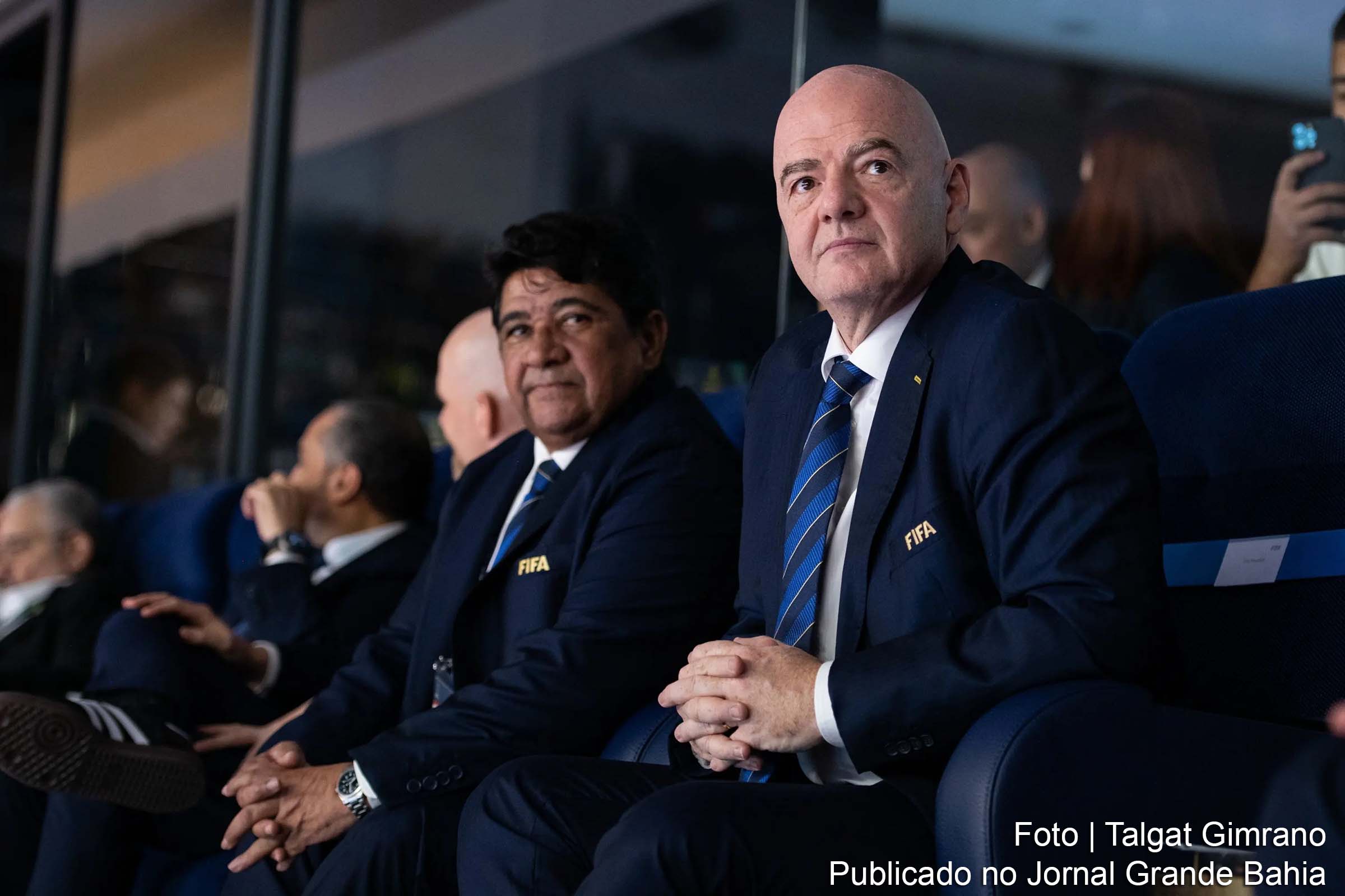 Presidente da CBF, Ednaldo Rodrigues, e presidente da FIFA, Gianni Infantino.