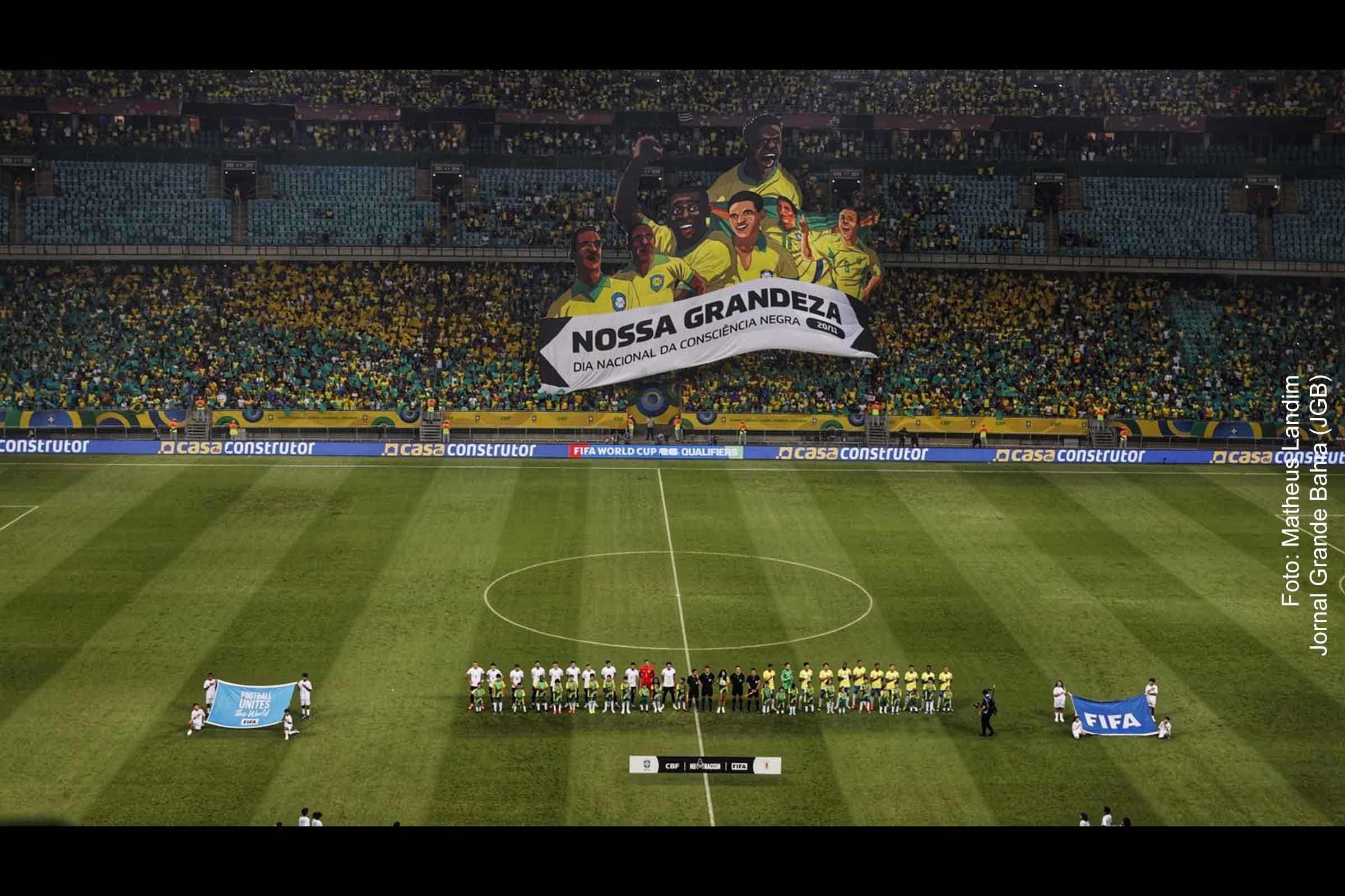 Compromisso pelo Feminicídio Zero e protocolo Não é Não marcam eliminatórias da Copa do Mundo 2026 em Salvador