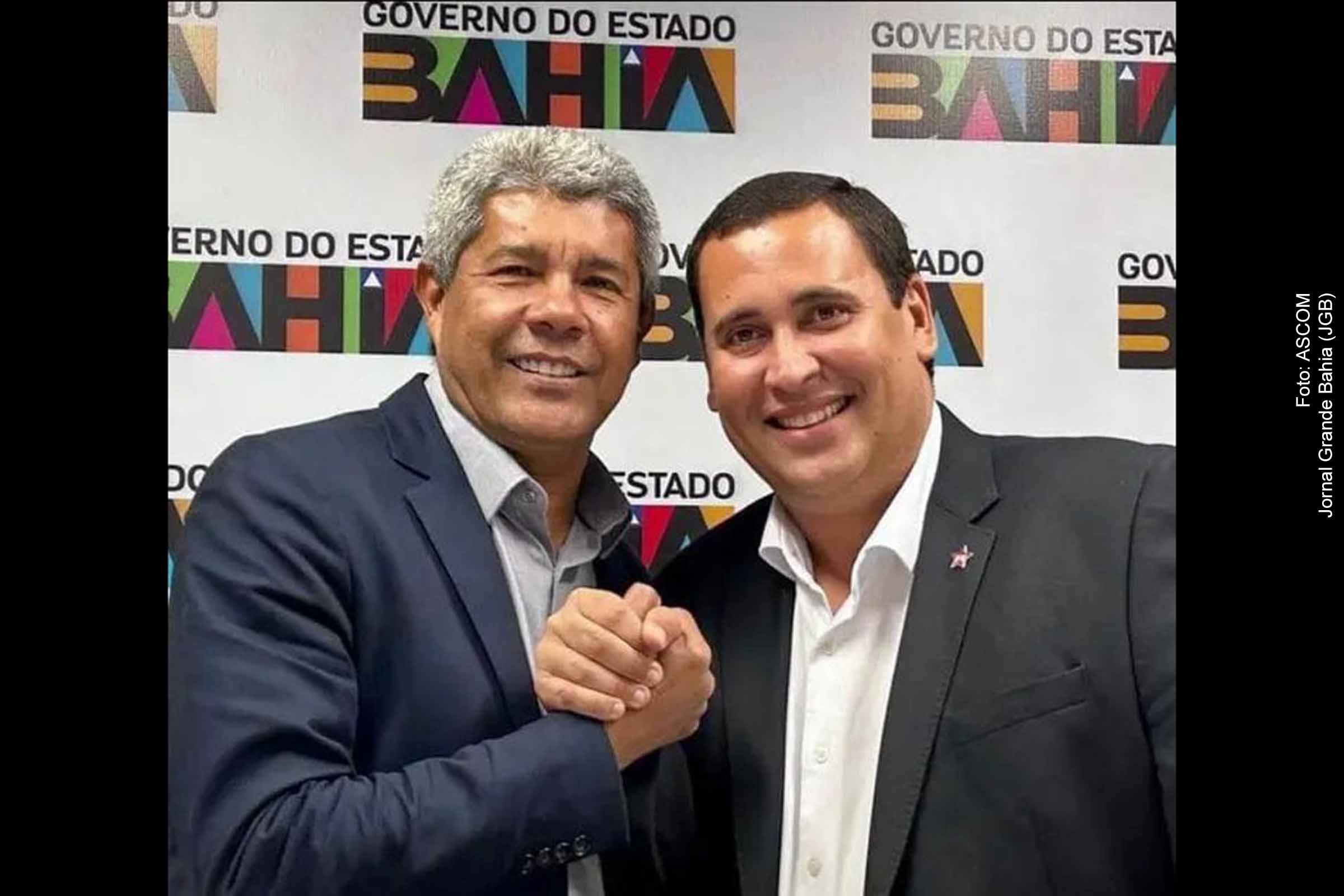 Presidente do PT Bahia, Éden Valadares (esquerda), destaca os esforços do governador Jerônimo Rodrigues (direita) em segurança pública e rebate críticas do ex-prefeito ACM Neto.