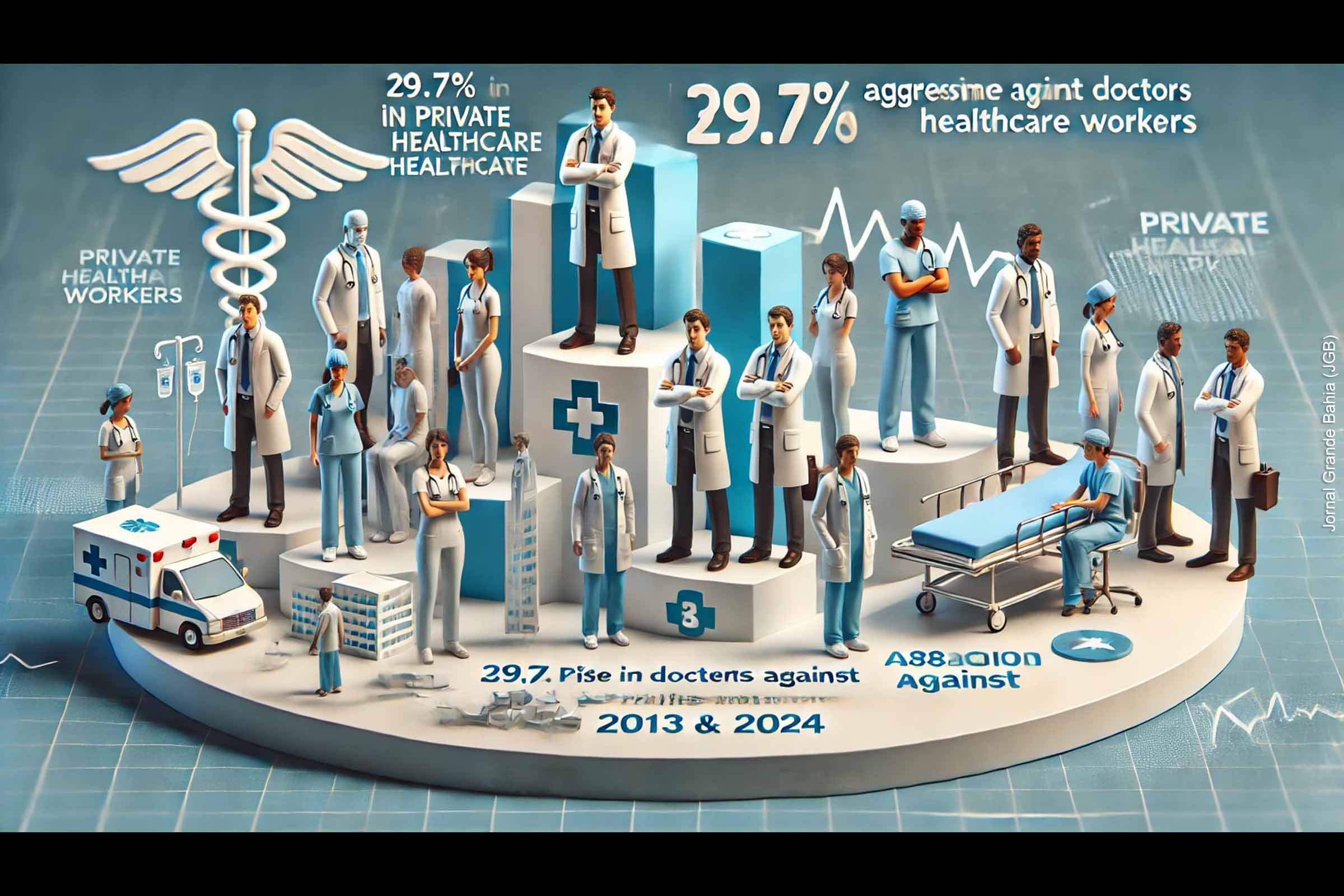 A pesquisa do IBGE aponta que 29,7% dos médicos brasileiros atuam na rede privada, com um aumento significativo na profissão entre 2019 e 2023.
