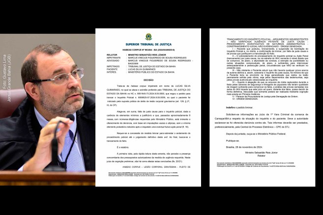Decisão do ministro relator do STJ, Sebastião Reis Júnior, indeferiu o pedido liminar do habeas corpus impetrado por Lucas Silva Guimarães. O estudante de medicina é investigado por supostamente causar lesão corporal gravíssima ao engenheiro civil Lucas Fonseca Nery Pergentino.
