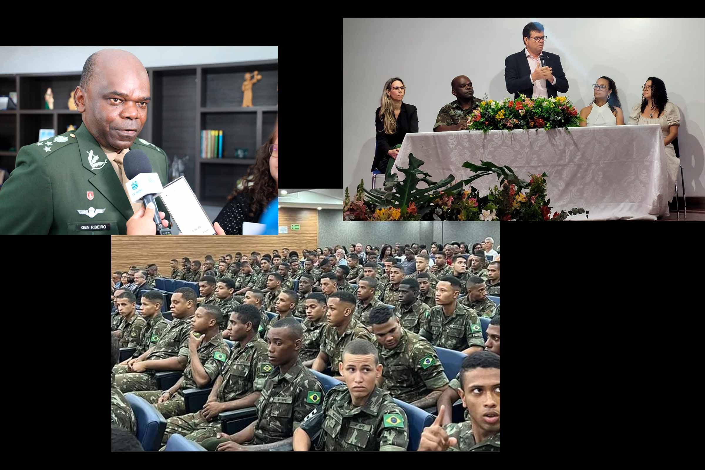 O General André Luiz Ribeiro destaca a parceria entre o SESI/SENAI Bahia e a 6ª Região Militar durante a solenidade de certificação dos soldados do Exército Brasileiro no programa de Educação de Jovens e Adultos (EJA) Profissionalizante.