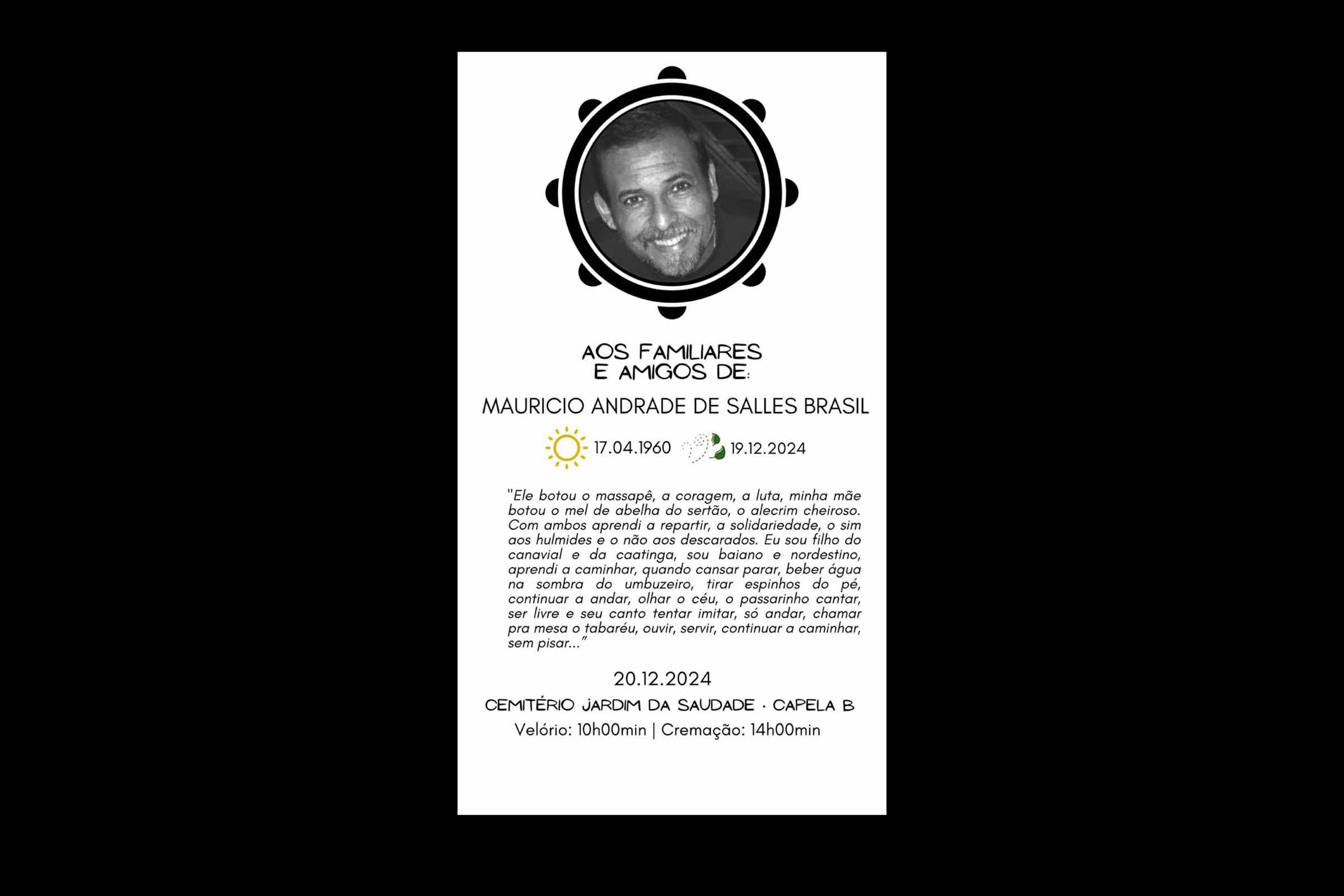 Morre juiz Maurício Andrade de Salles Brasil; Sepultamento ocorre em Salvador