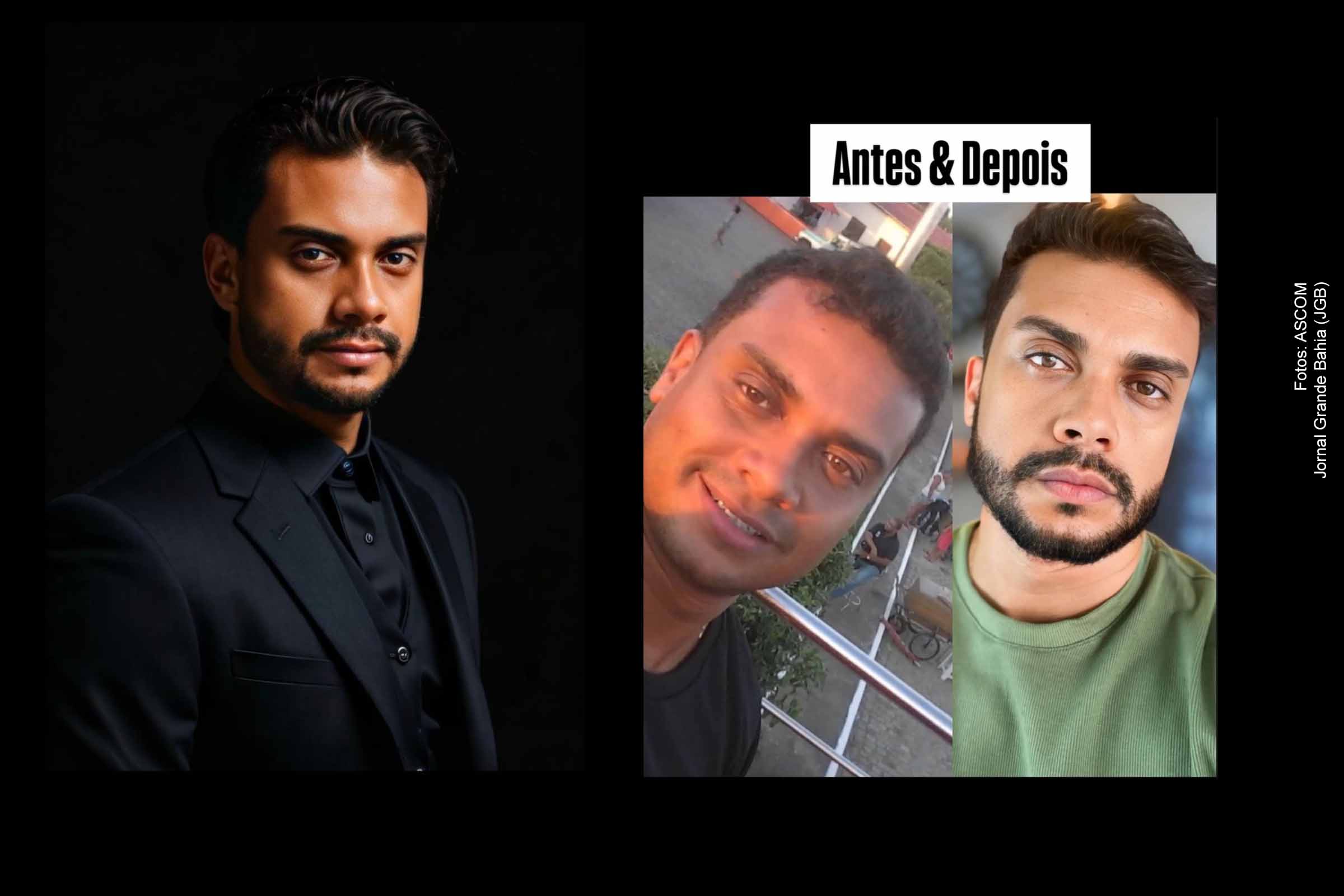 Sandro Lima atende um cliente em sua barbearia em Feira de Santana, destacando a arte do visagismo masculino.