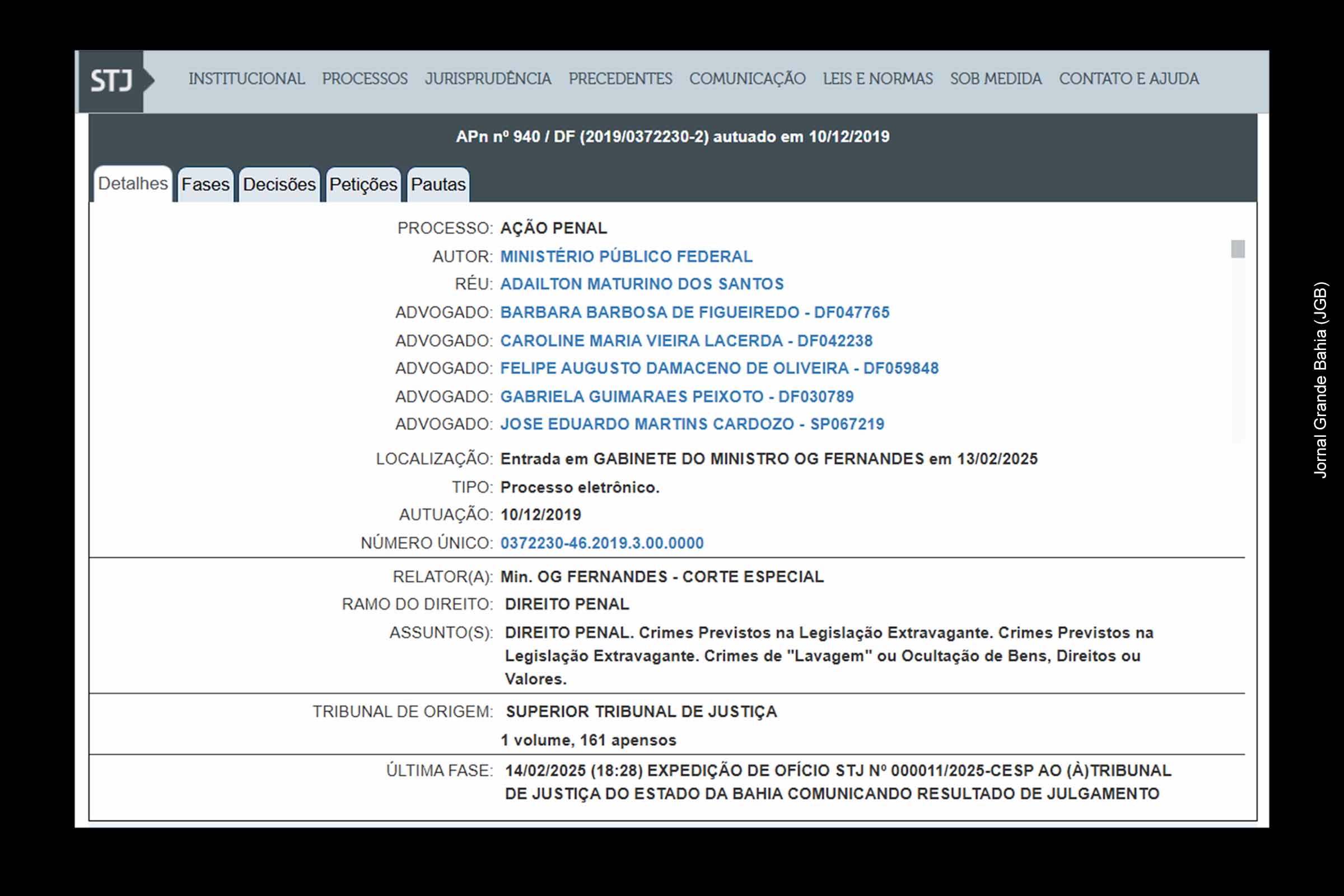 Operação Faroeste: STJ prorroga afastamento de desembargadora e juíza do TJBA por mais um ano