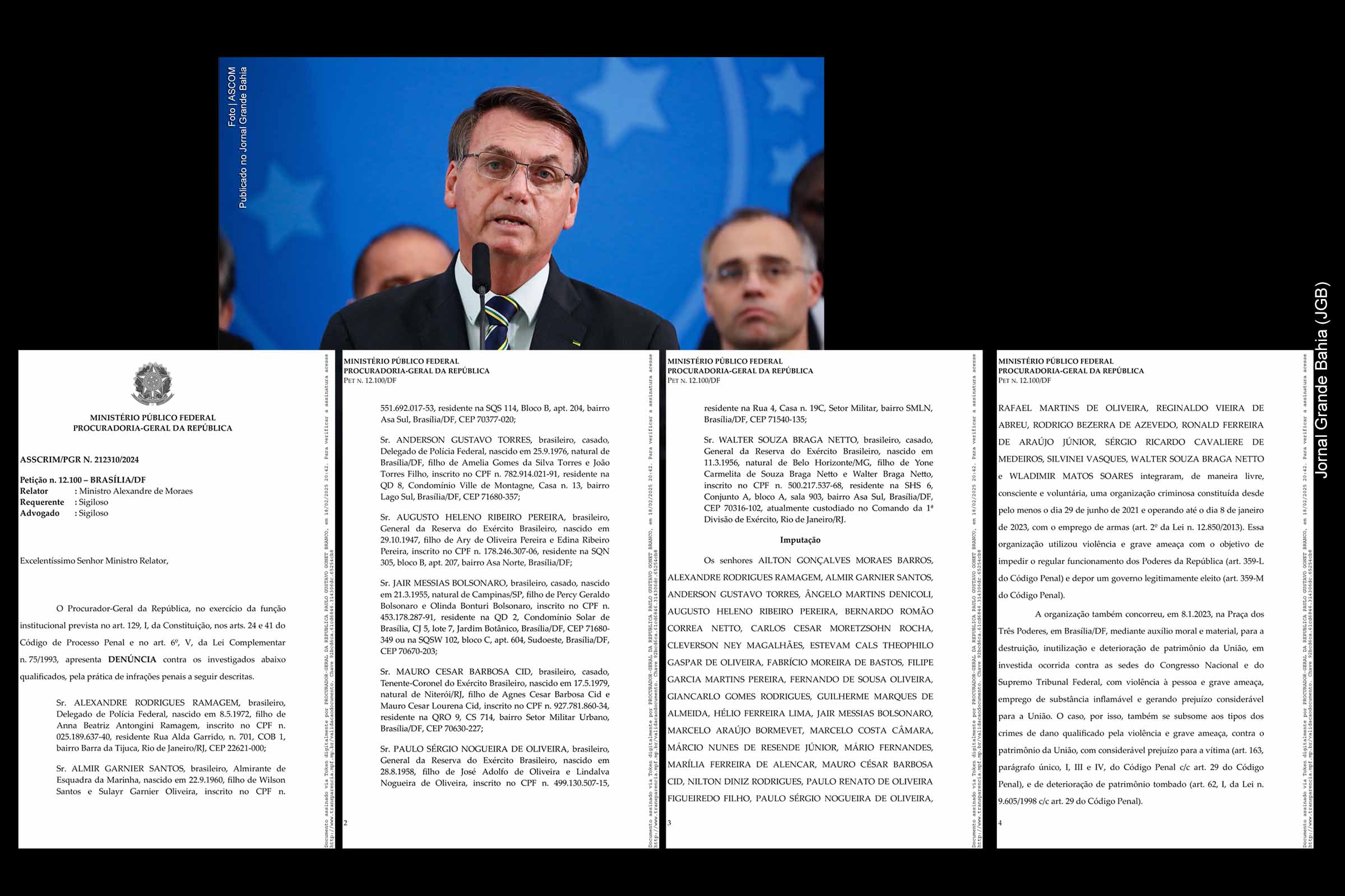 Denúncia contra ex-presidente Jair Bolsonaro e outros 33: PGR aponta organização criminosa e atentado à democracia