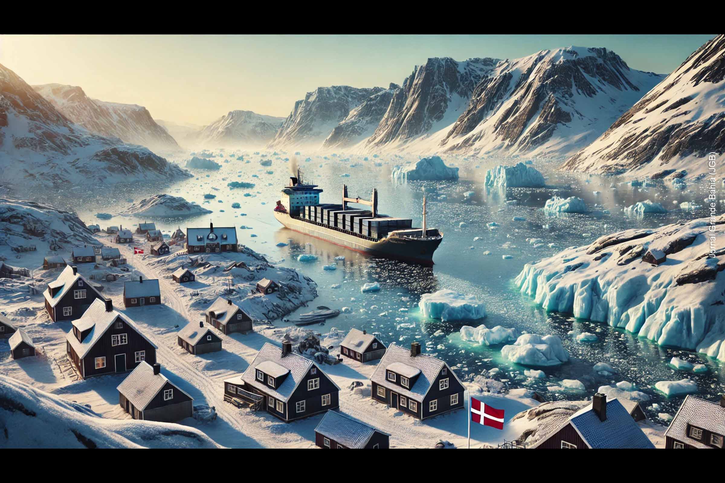 Mesmo sendo território autônomo, a Groenlândia mantém laços com a Dinamarca e desperta o interesse de potências globais.