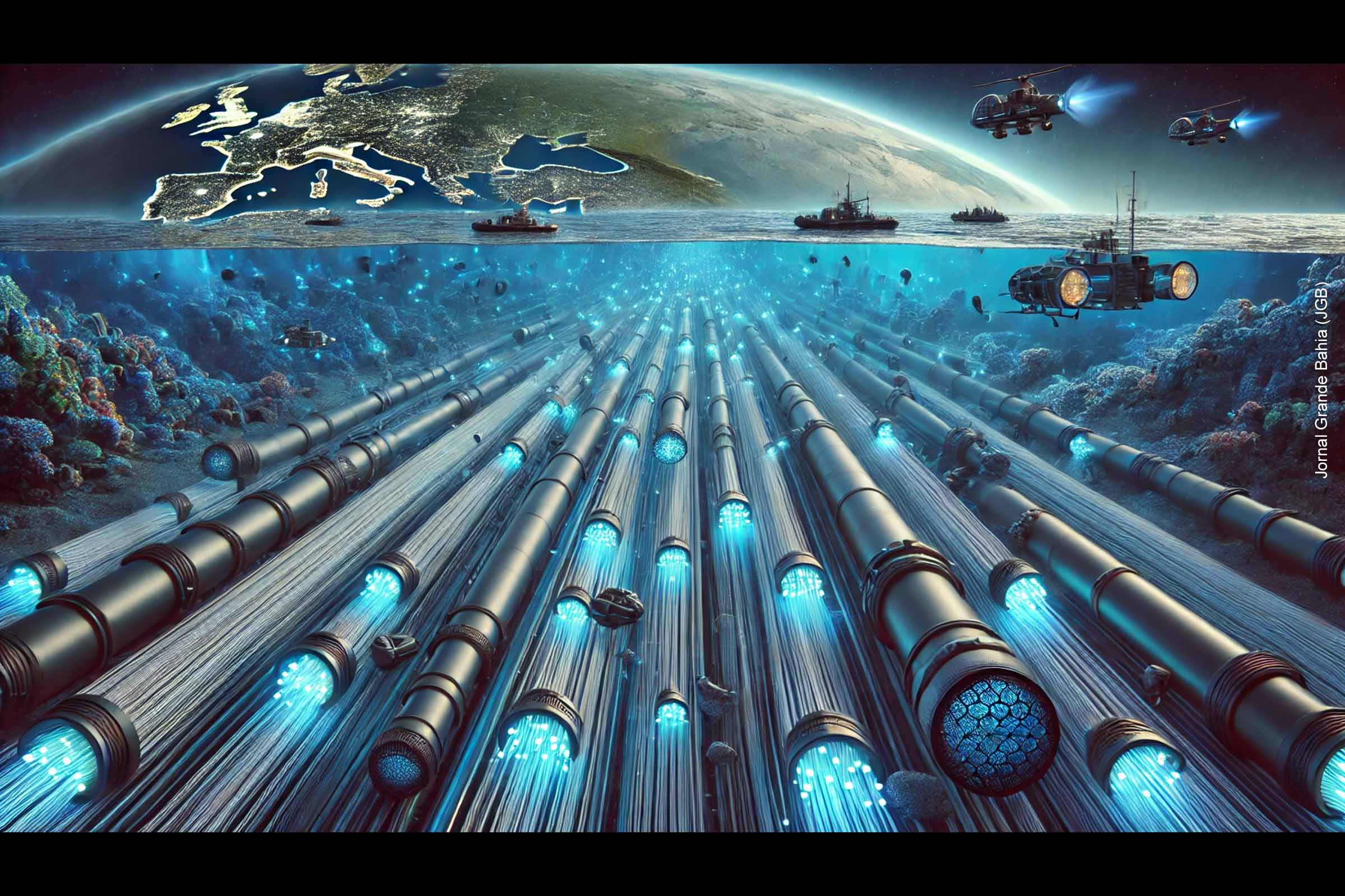 Infraestrutura de cabos submarinos para internet será implementada pela Meta ao longo de cinco continentes, conectando Estados Unidos, Brasil, Índia, África do Sul e outras regiões.