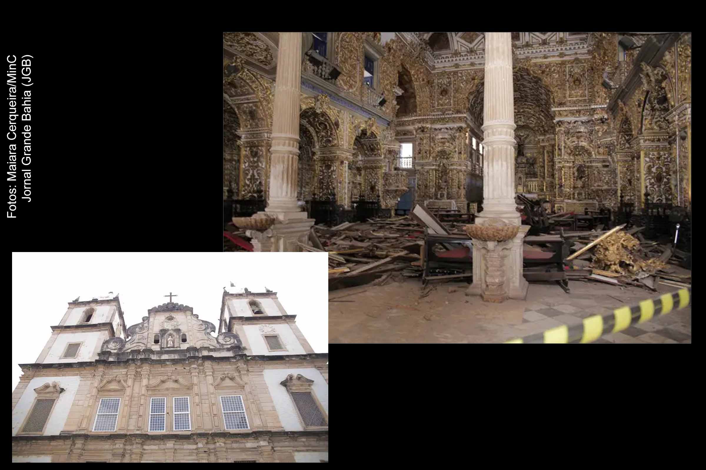 Restauração do teto ocorrerá após a conclusão das perícias na Igreja de São Francisco de Assis.