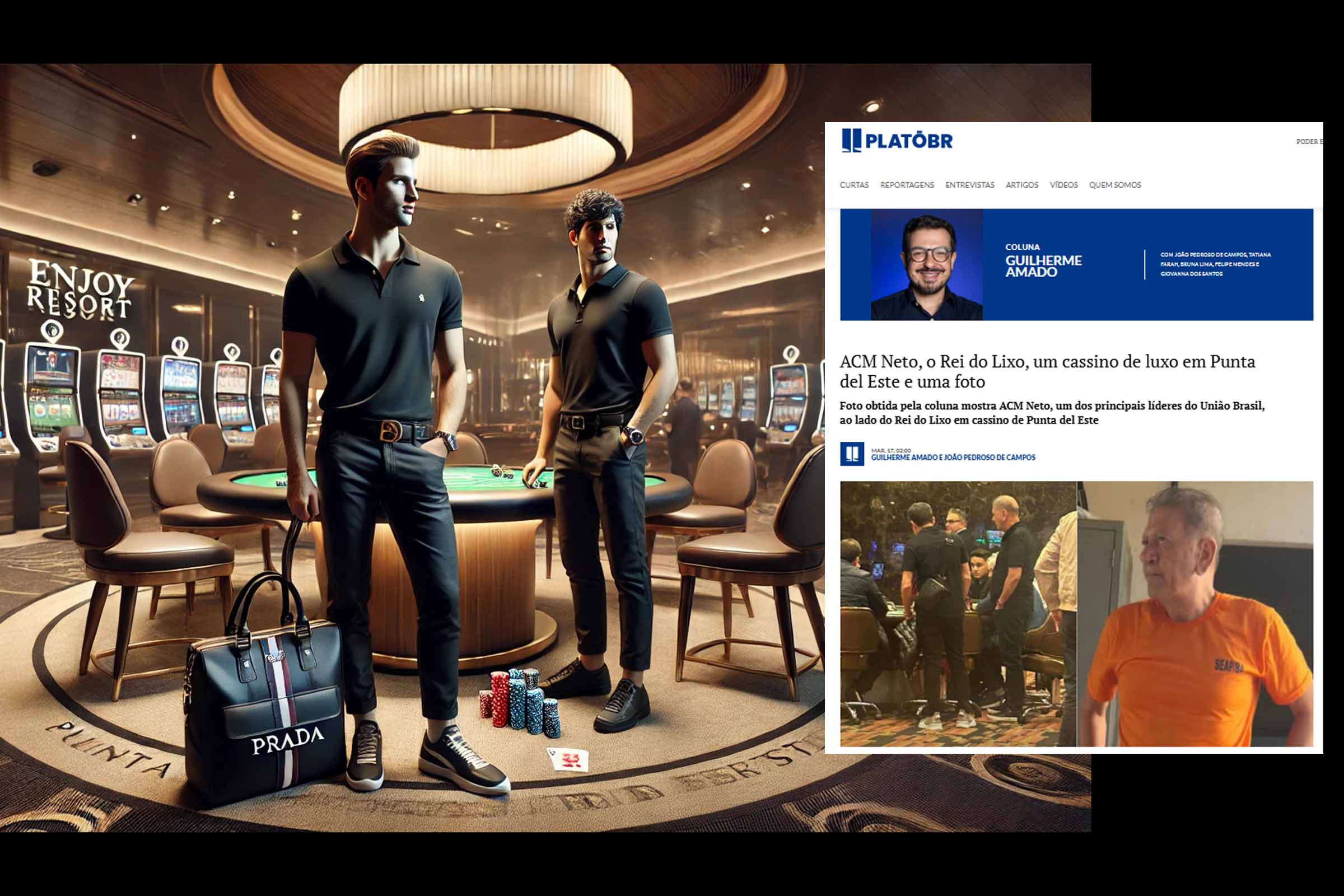 ACM Neto e empresário investigado pela PF na Operação Overclean foram flagrados em cassino de luxo no Uruguai; Imagem pressiona União Brasil
