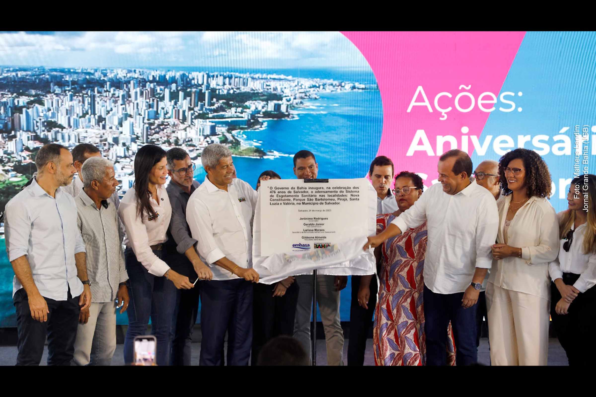 Governador Jerônimo Rodrigues anuncia novo pacote de obras hídricas no Parque São Bartolomeu, em Salvador, nesta quarta-feira (26/03/2025). Ações integram a agenda comemorativa dos 476 anos da capital baiana.