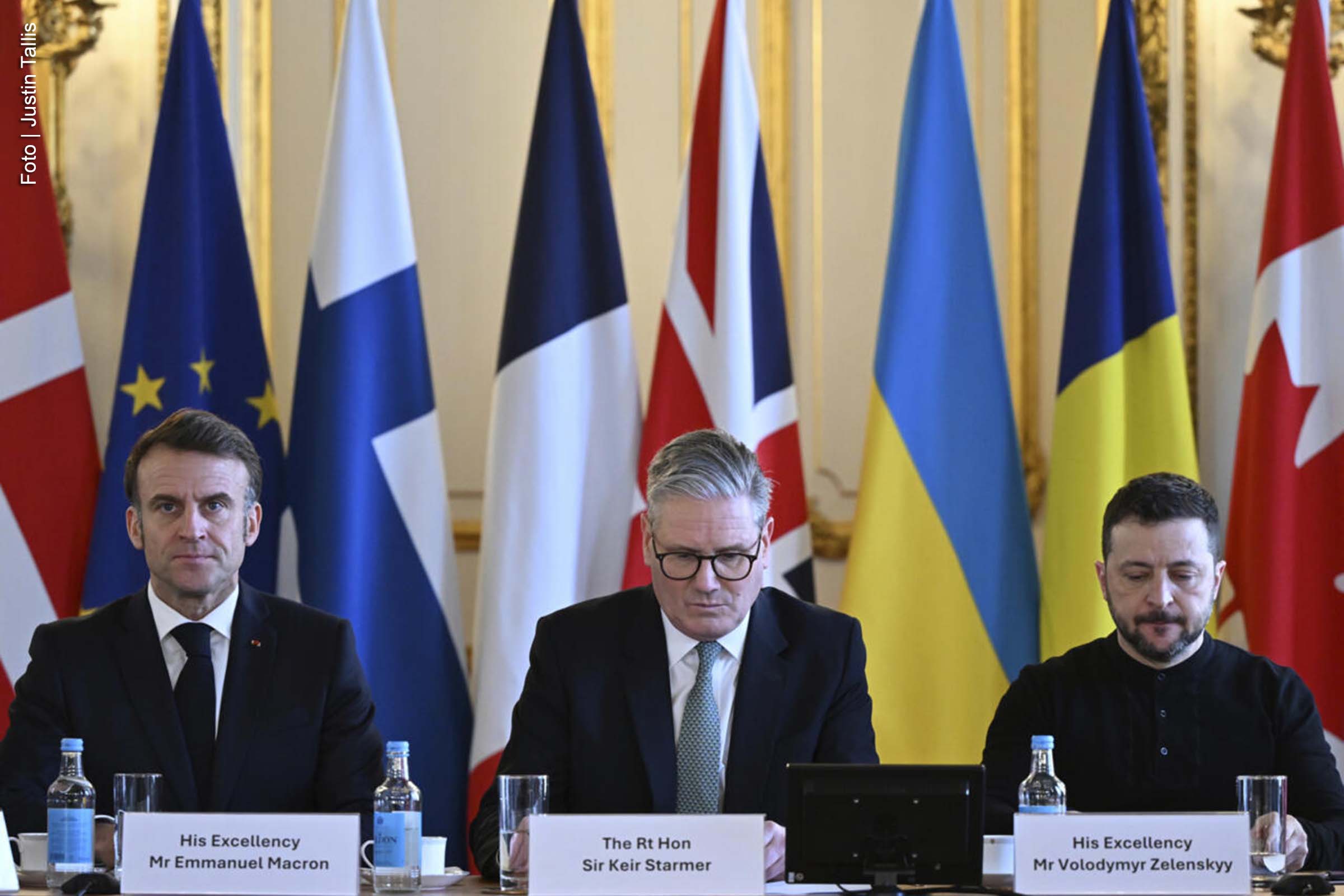 Líderes europeus reafirmam manutenção de sanções e debatem presença militar na Ucrânia.