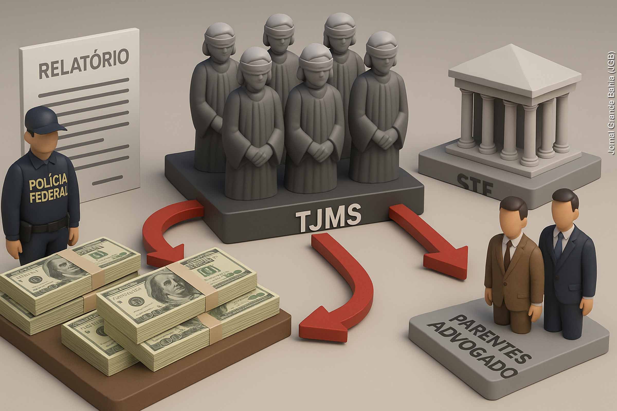 PF reúne provas de corrupção e pede ação penal contra desembargadores do TJMS; Corrupção está disseminada no Poder Judiciário