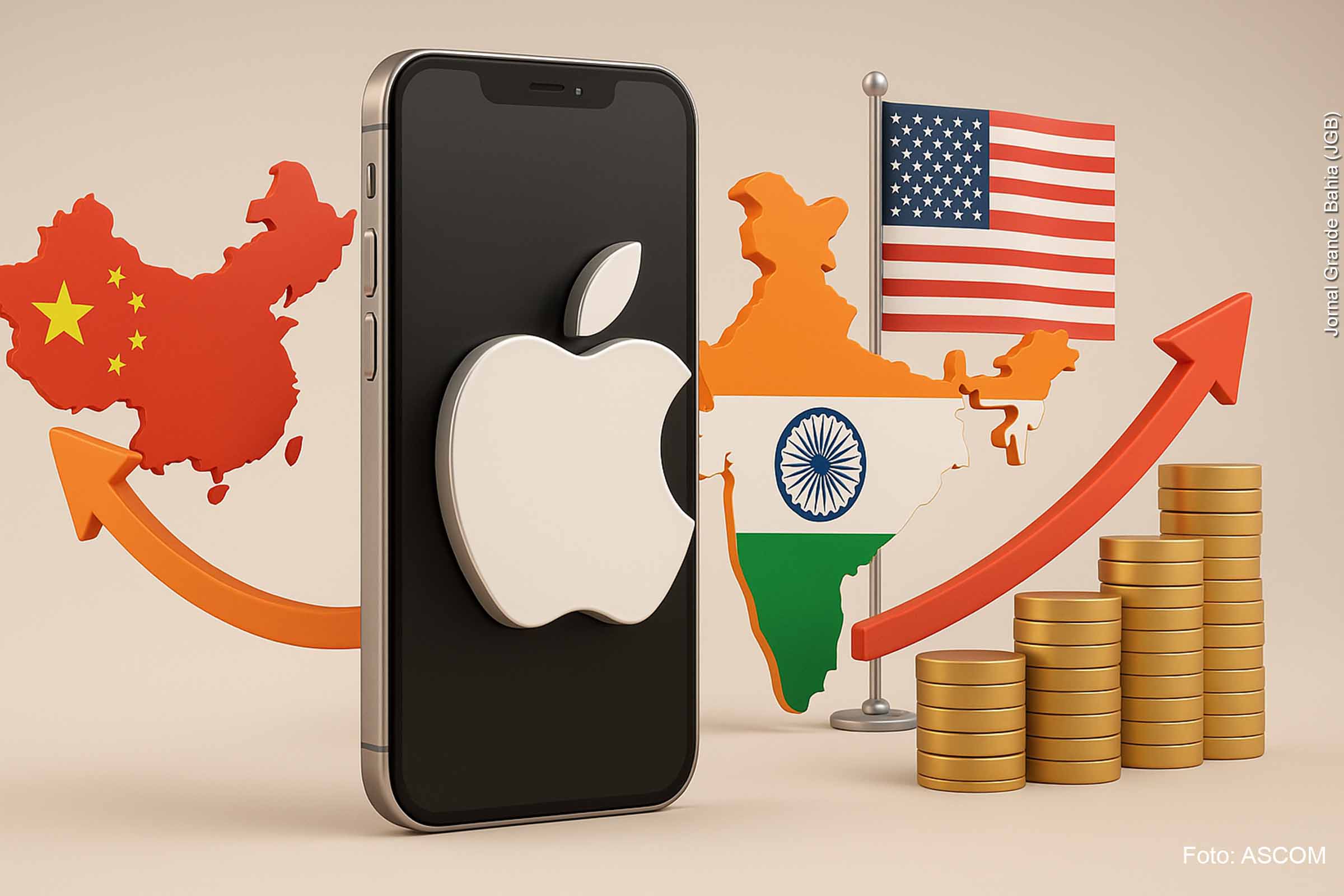 Apple deslocará produção da maioria dos iPhones vendidos nos EUA para a Índia até o fim de 2026