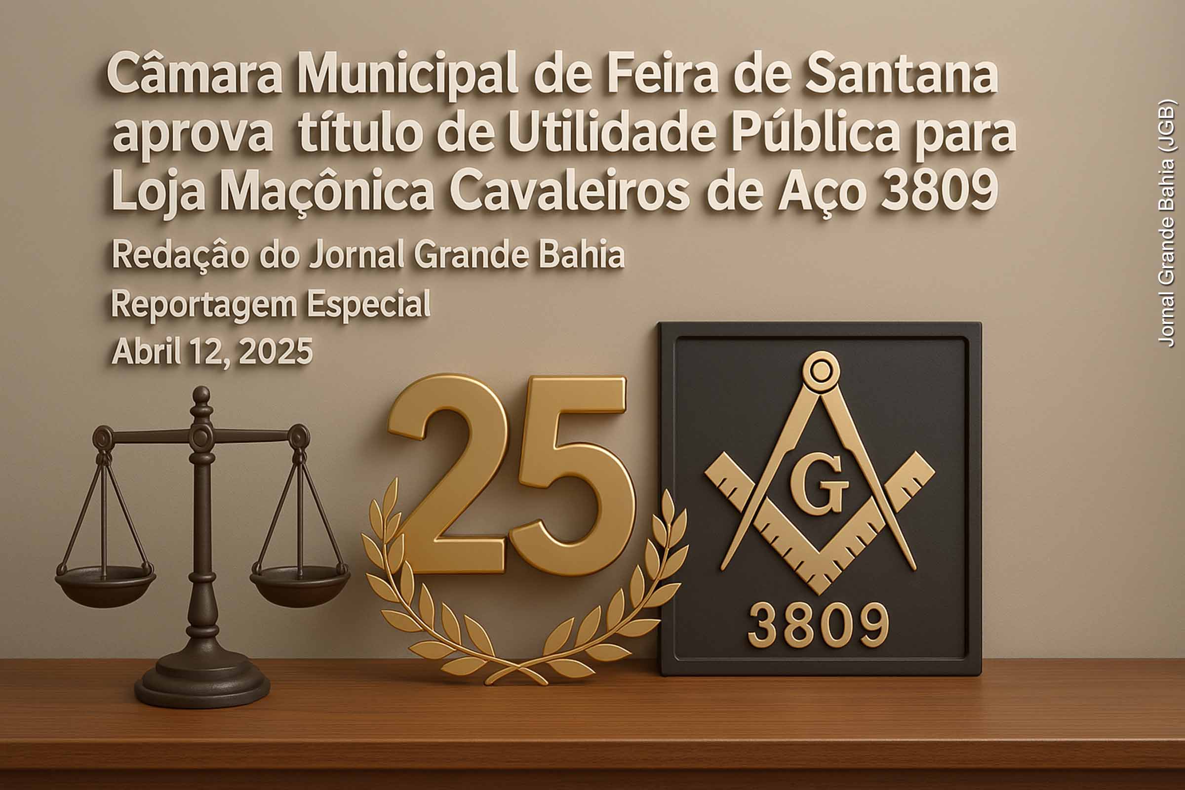 Câmara Municipal de Feira de Santana aprova título de Utilidade Pública para Loja Maçônica Cavaleiros de Aço 3809