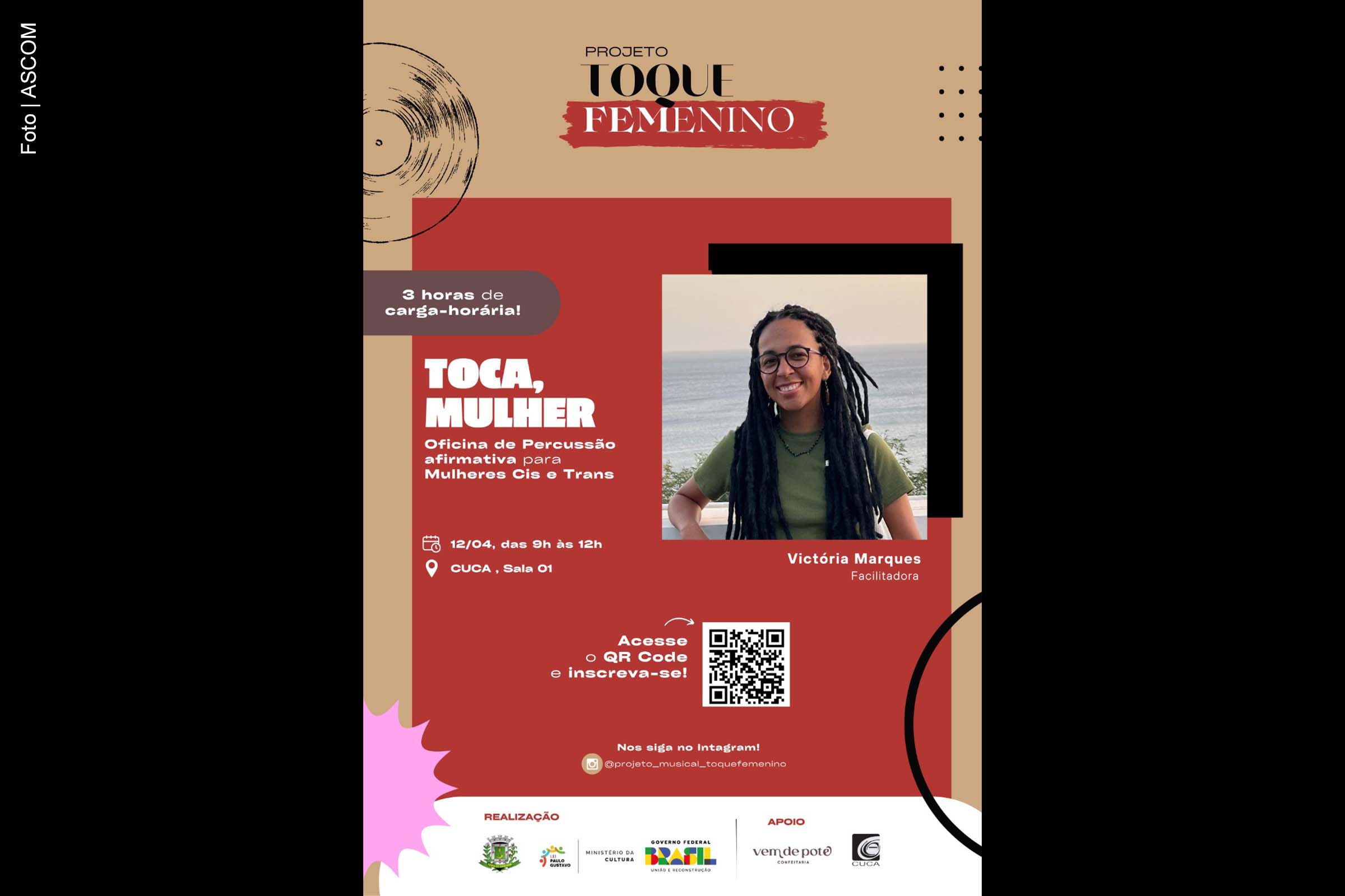 Feira de Santana: CUCA realiza oficina gratuita de percussão para mulheres