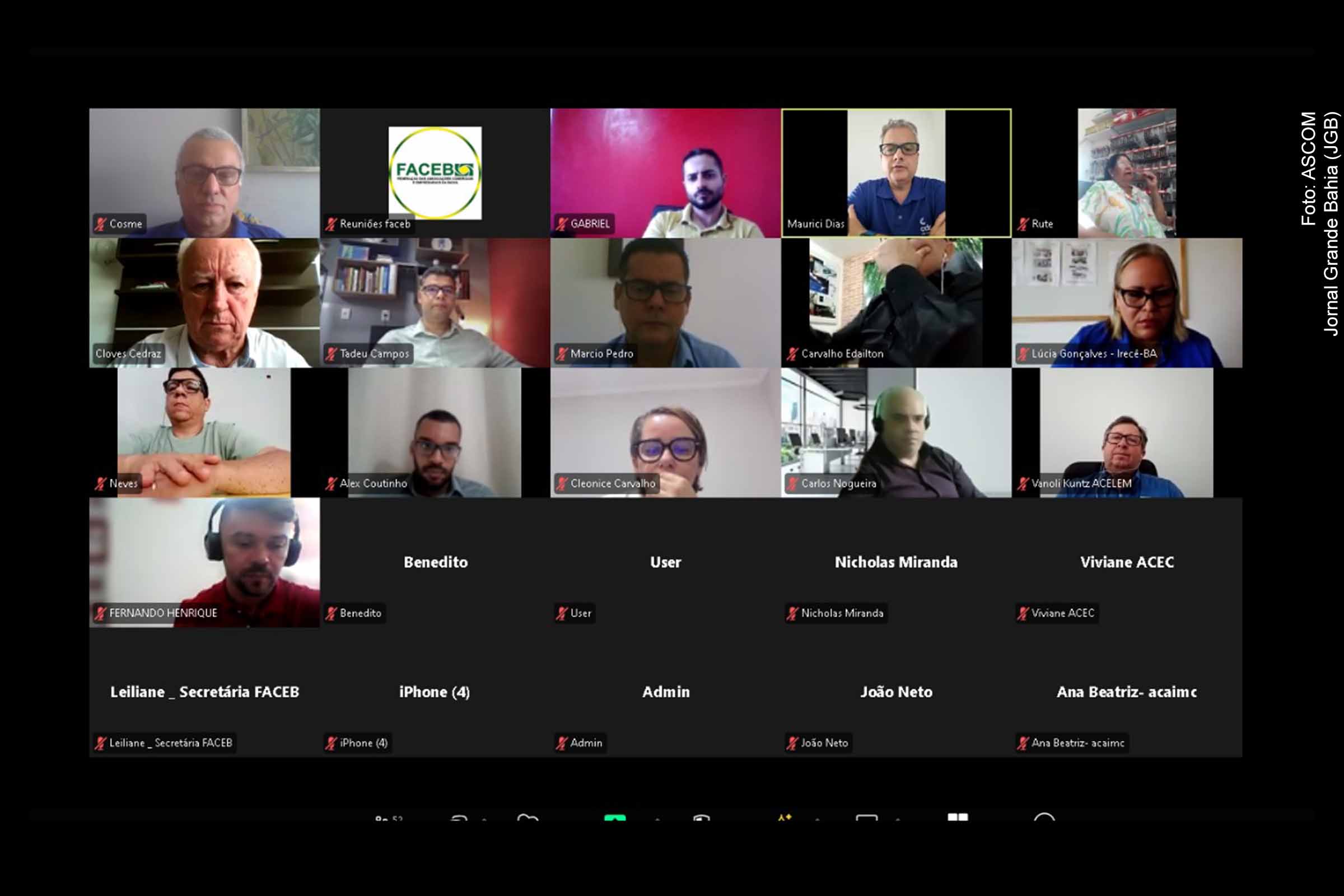 Faceb apresenta novos produtos e serviços para Associações Comerciais da Bahia em reunião virtual