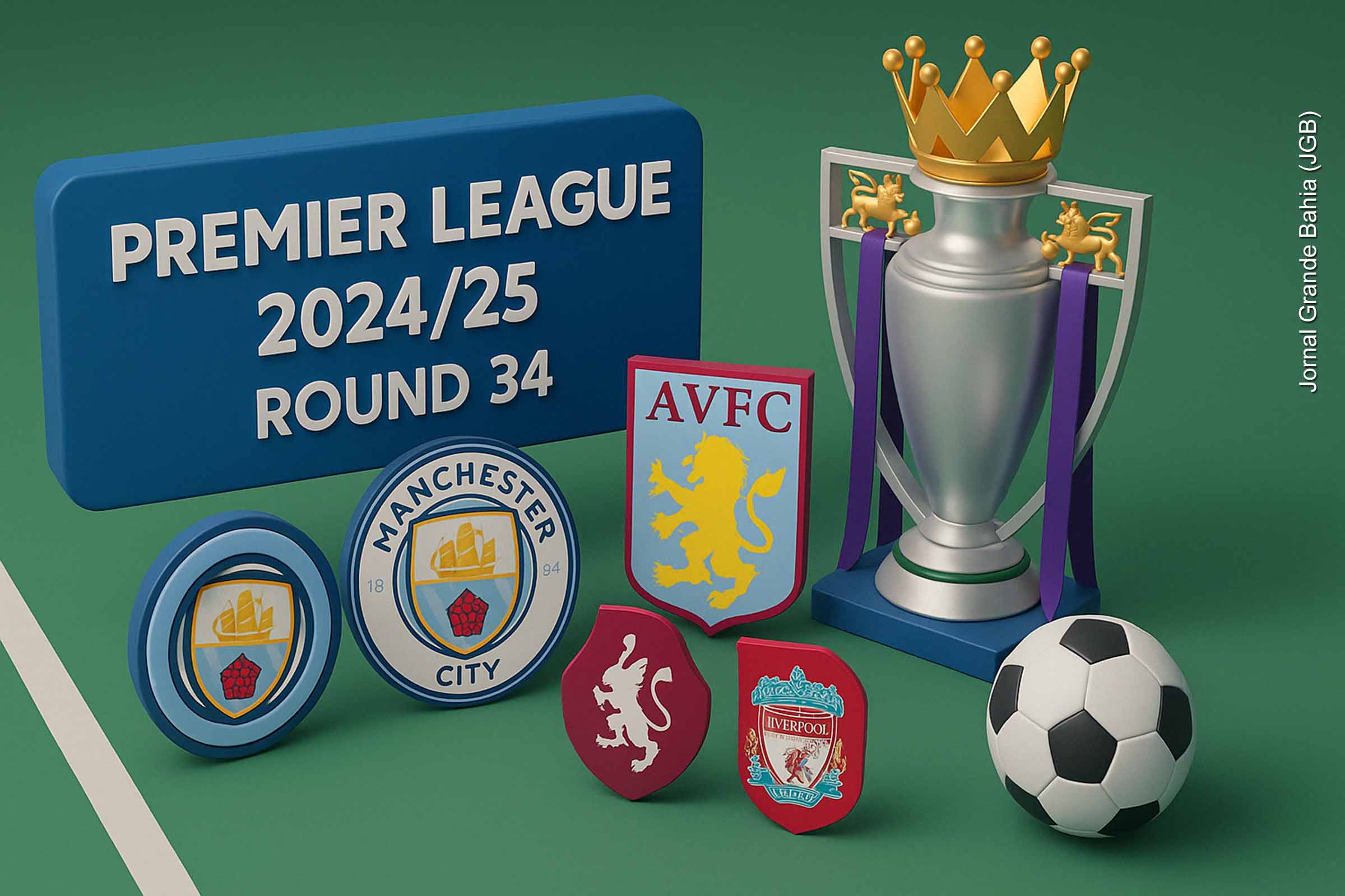 A 34ª rodada da Premier League 2024/25 promete duelos equilibrados, com impacto direto nas disputas por título, classificação europeia e zona de rebaixamento. Manchester City, Chelsea e Liverpool defendem o mando de campo contra adversários em boa fase, enquanto atacantes como Haaland, Watkins e Salah devem influenciar os resultados das partidas.