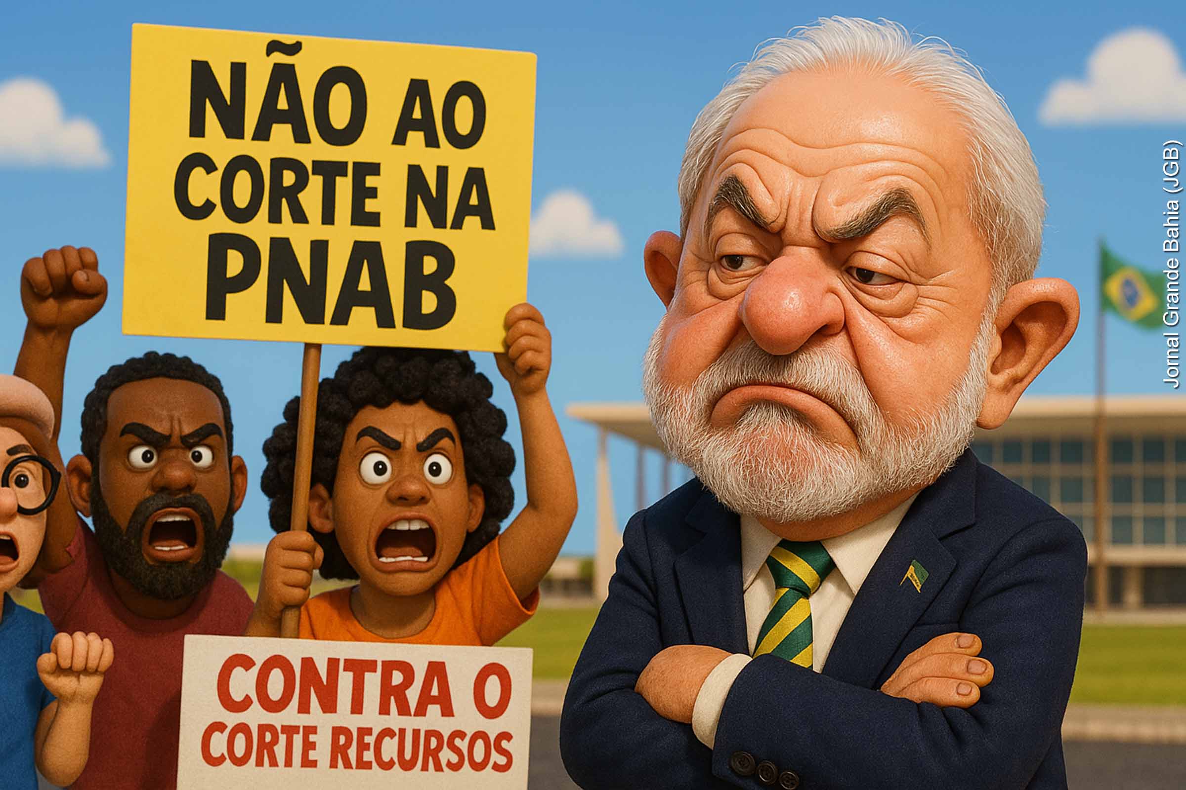 Protesto contra Governo Lula por corte na PNAB em 2025.