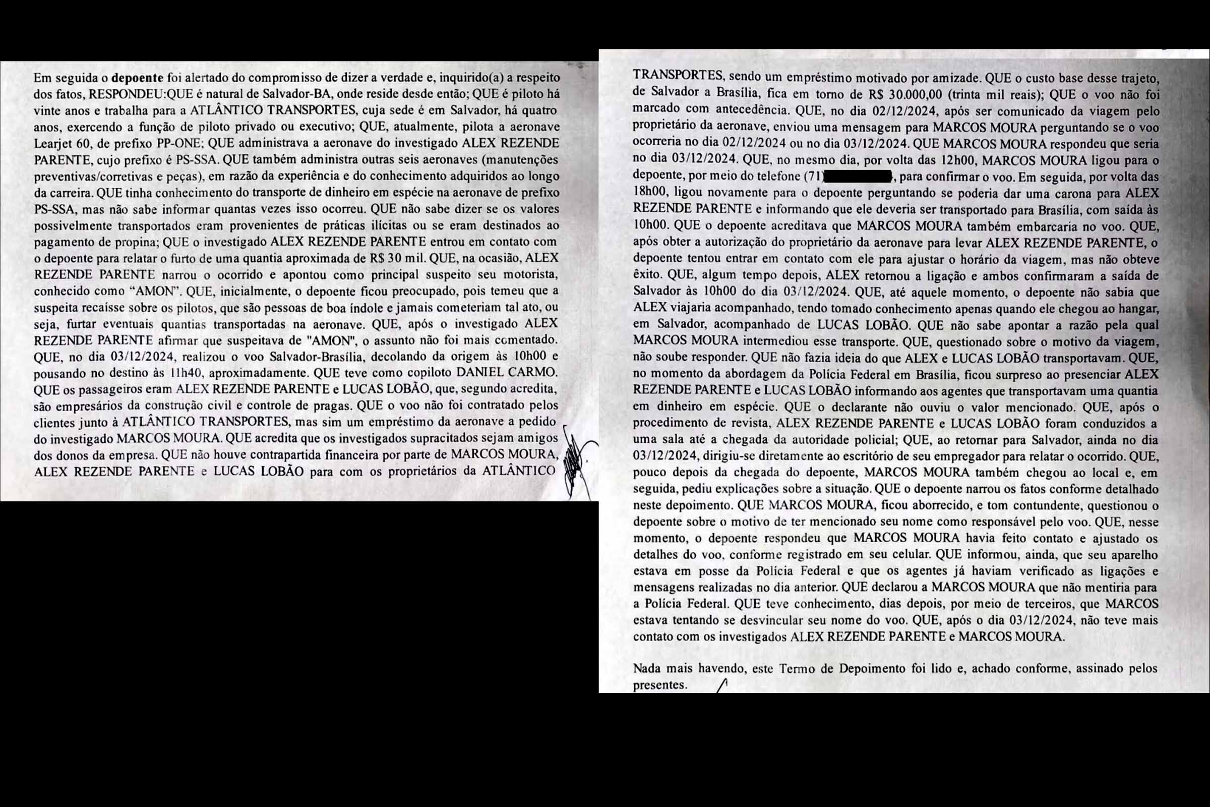 Piloto afirma à PF que “Rei do Lixo” tentou se desvincular de jatinho com R$ 1,5 milhão apreendidos na Operação Overclean