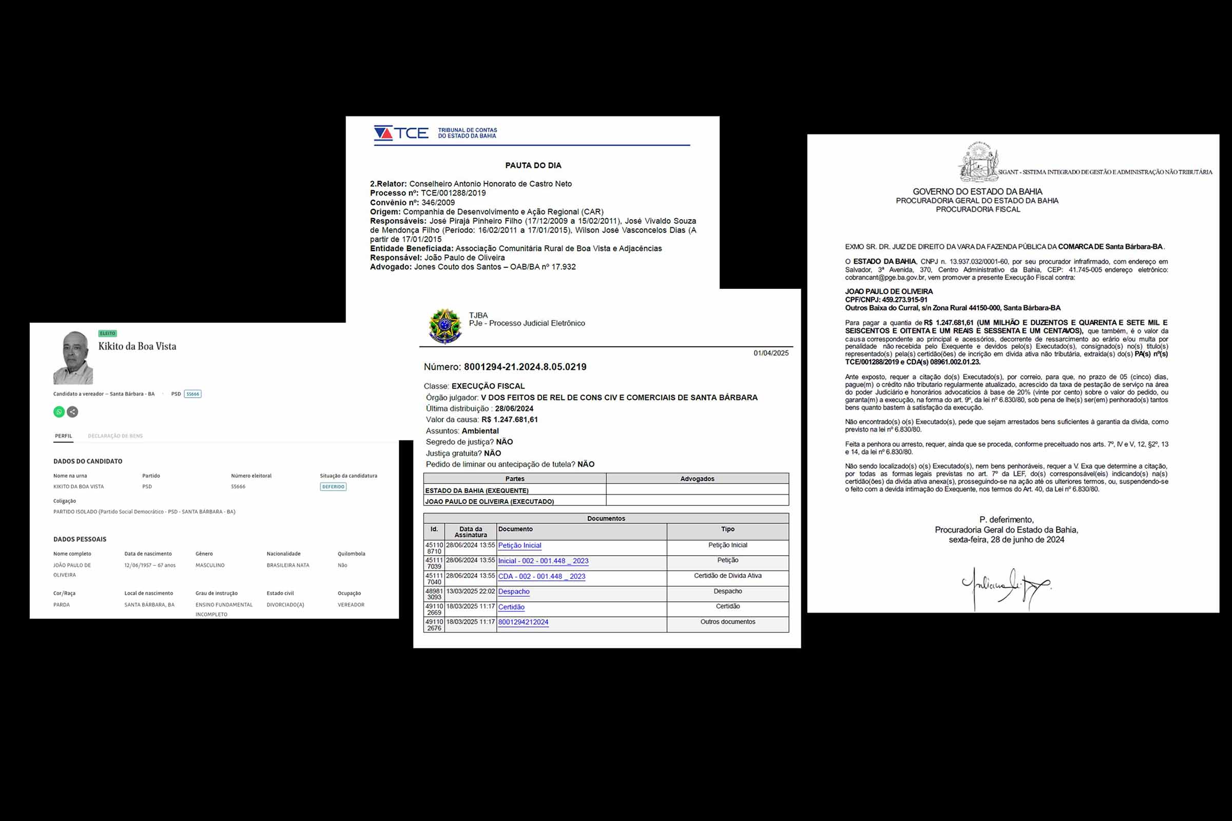 Justiça determina citação de vereador de Santa Bárbara em execução fiscal milionária movida pelo Estado da Bahia