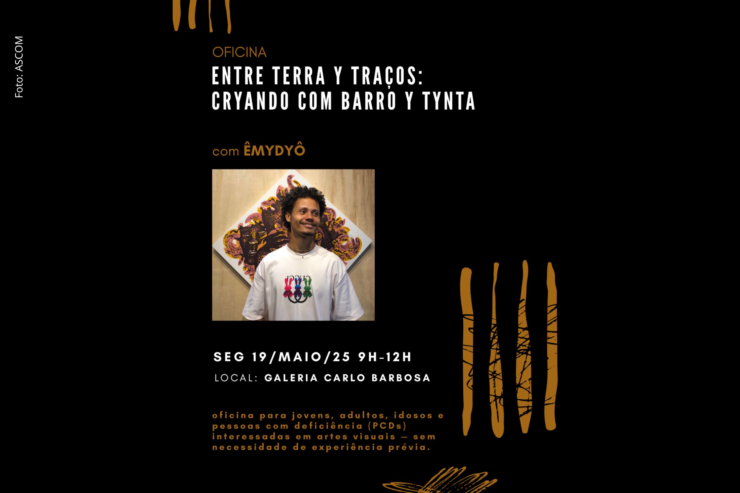 Artista Êmydyô apresenta 20 obras que abordam memória, território e cosmologias afro-indígenas a partir de 17 de maio.