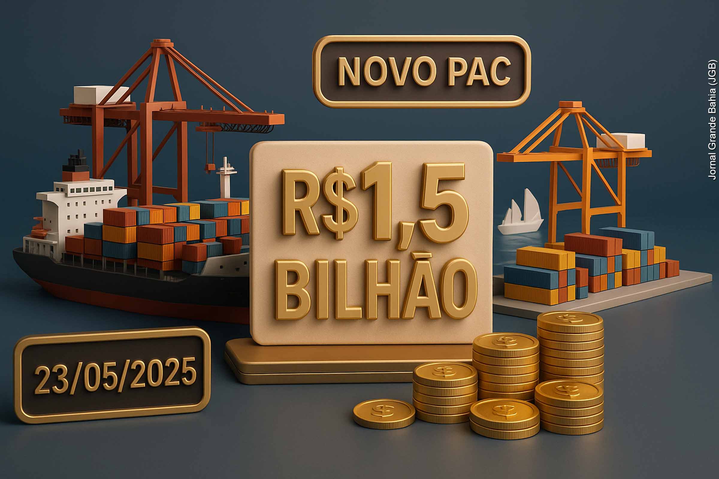 O governador Jerônimo Rodrigues e os ministros Silvio Costa Filho e Rui Costa anunciam nesta sexta-feira (23/05/2025) um pacote de R$ 1,5 bilhão em investimentos federais para os portos de Aratu e Ilhéus. O montante, proveniente do Novo PAC, será destinado à modernização de terminais e reativação de estruturas logísticas estratégicas para a economia baiana.