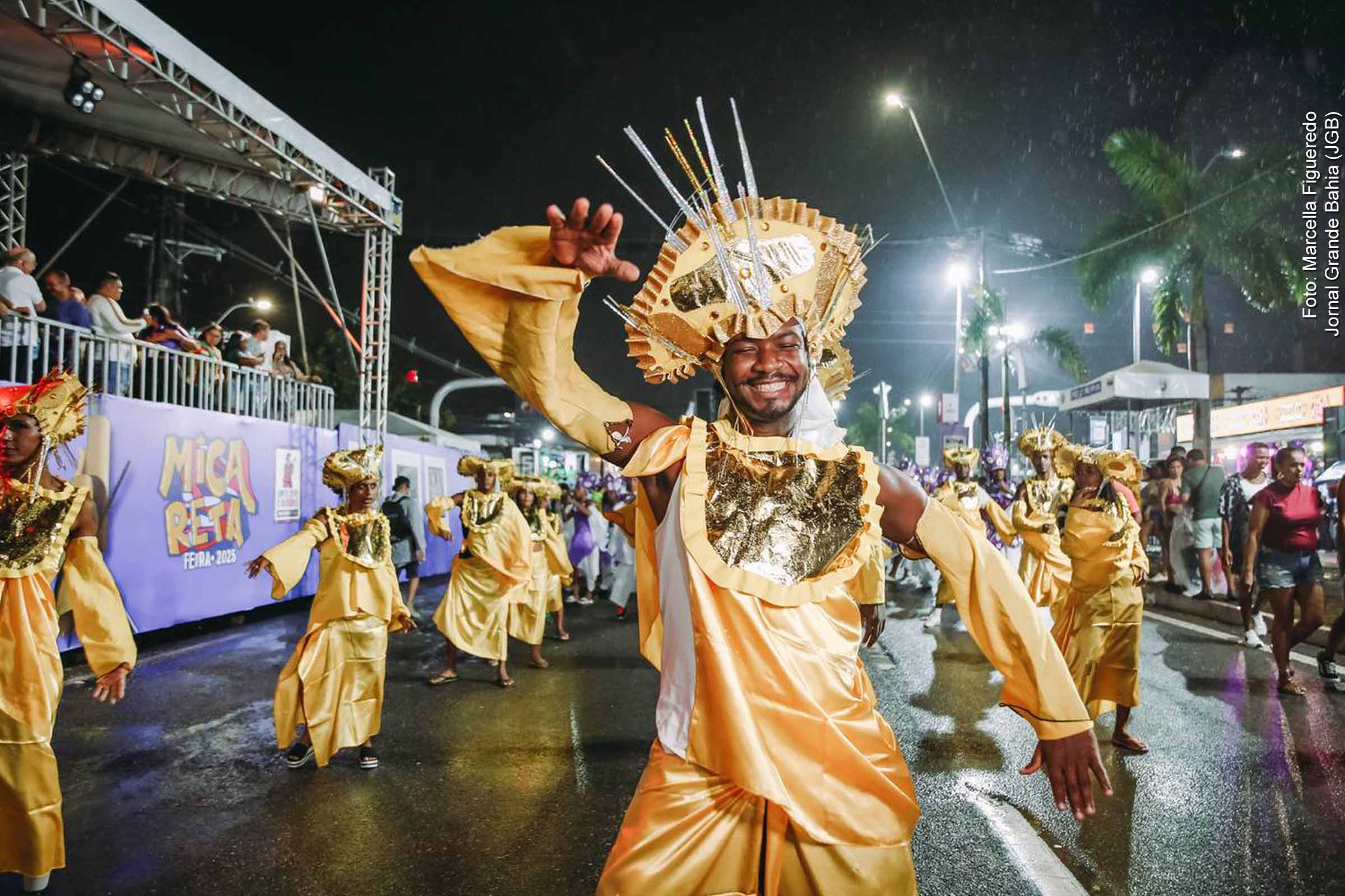 Afoxé Filhos de Nanã reverencia Oxum e promove tradição afro-brasileira na Micareta 2025 de Feira de Santana