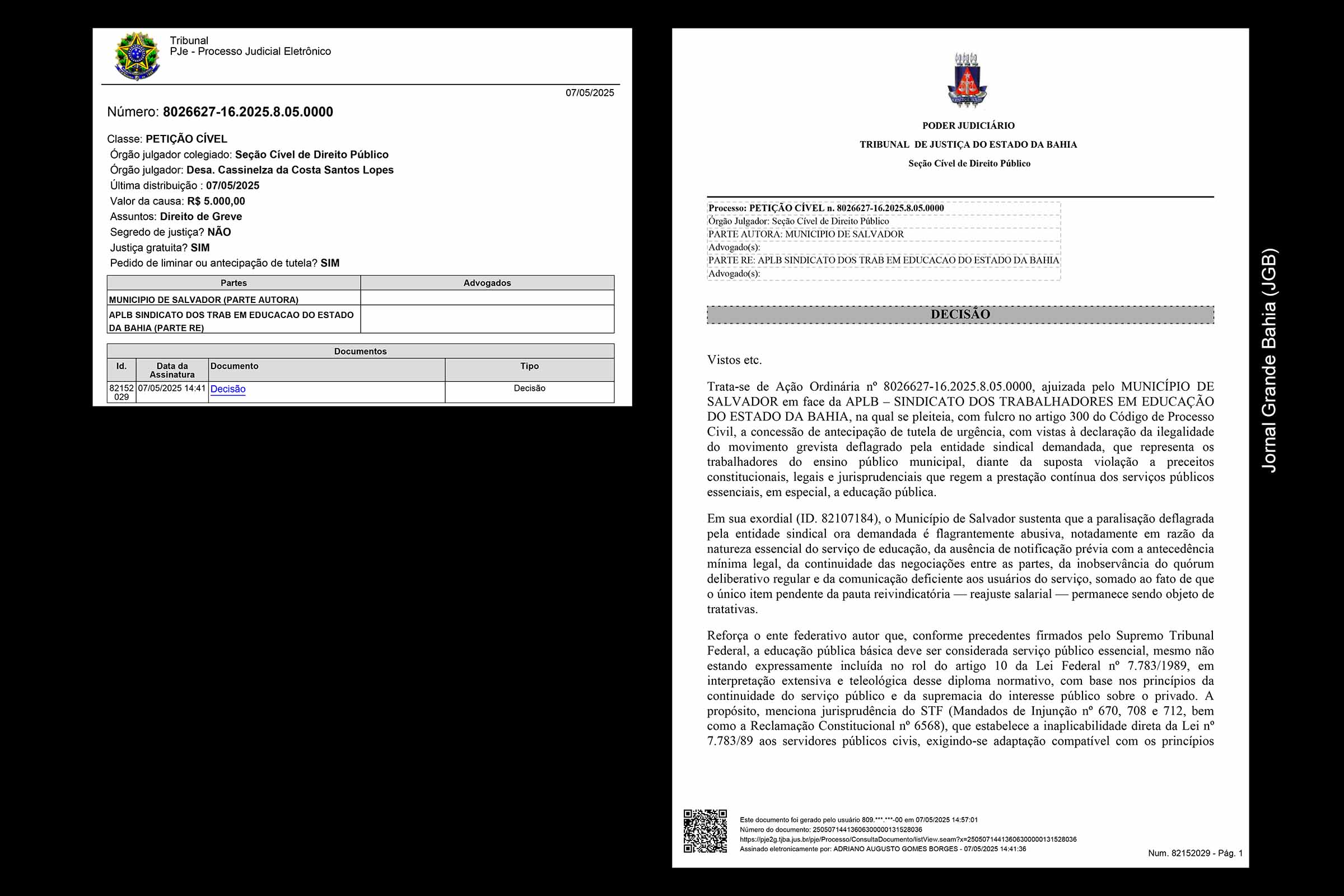Justiça determina suspensão imediata da greve da APLB em Salvador e autoriza desconto salarial de professores