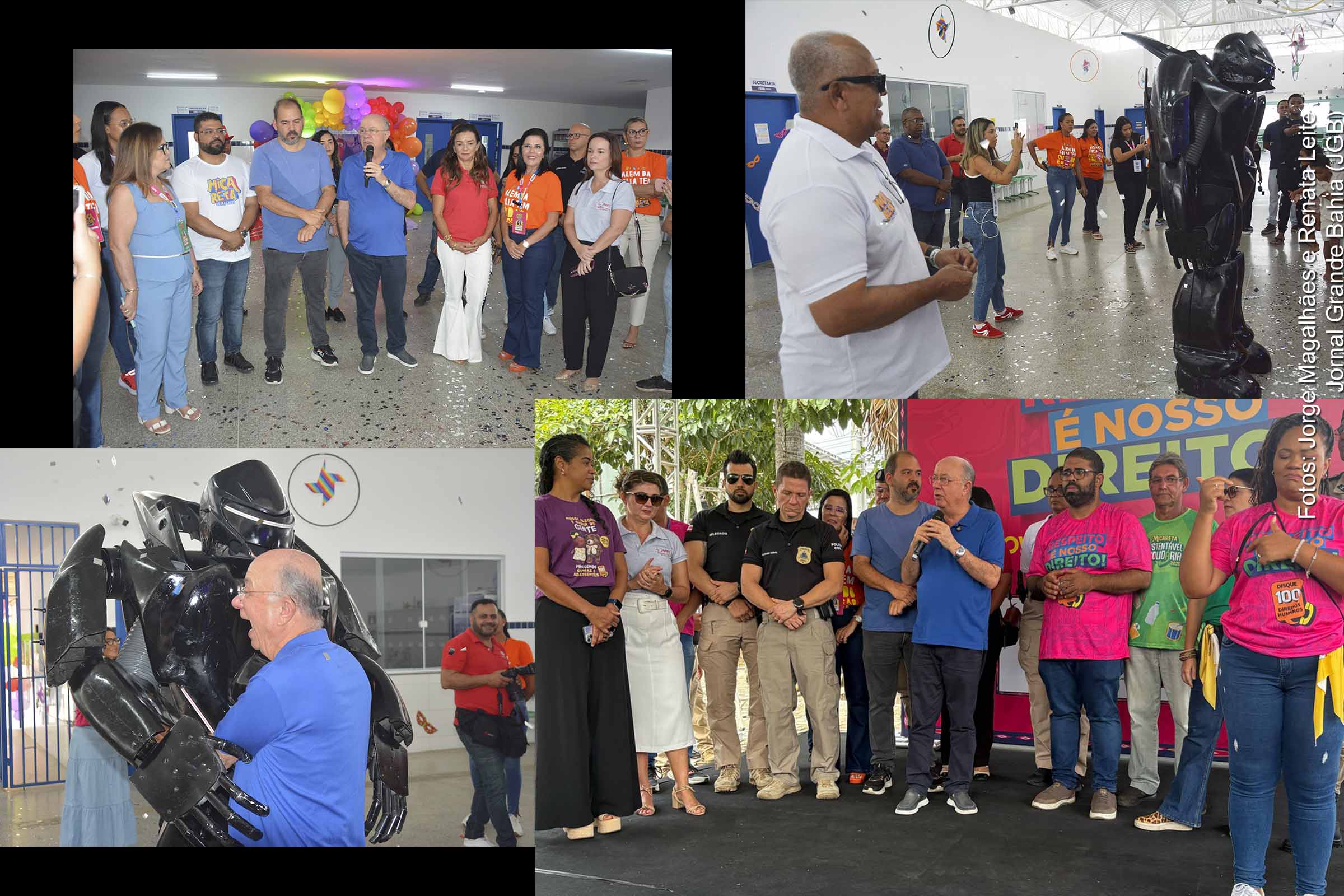 A Prefeitura de Feira de Santana inaugurou nesta quinta-feira (01/05/2025) o Espaço Criança, iniciativa voltada para acolher filhos de ambulantes durante a Micareta. A estrutura oferece ambiente seguro com atividades pedagógicas e recreativas. No mesmo dia, o Ministério Público da Bahia inspecionou as unidades de saúde do circuito e considerou a estrutura adequada para o atendimento dos foliões.